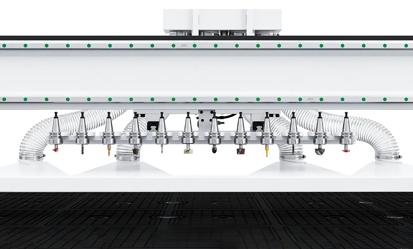 16-station tool magazine + automatic tool change