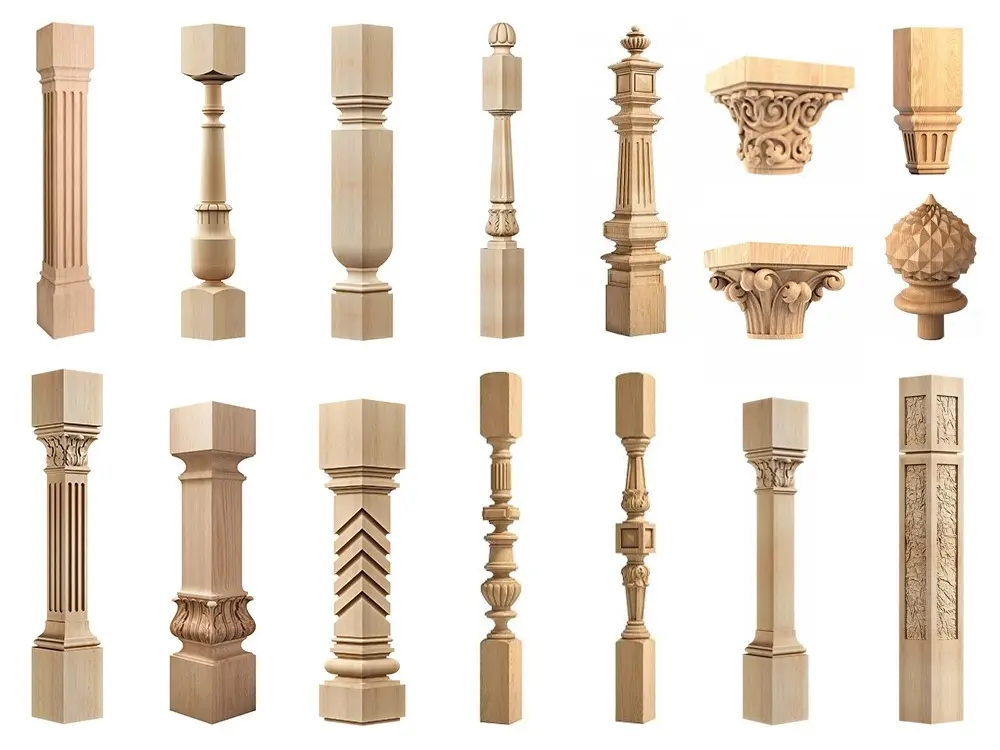 CNC Wood Lathe machining samples