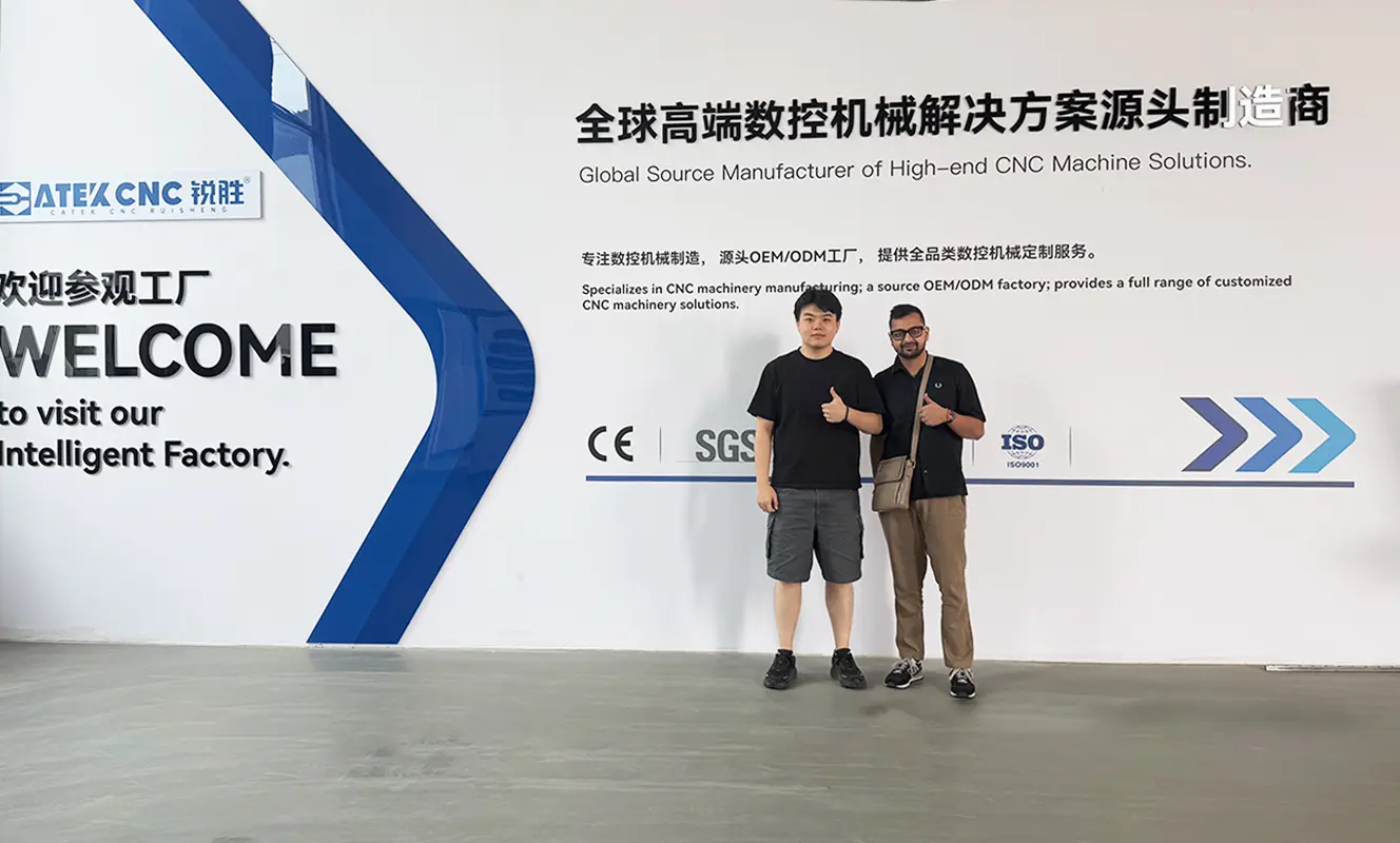 A customer from India visited the CATEKCNC factory in China a customer from India visited the CATEKCNC factory in China