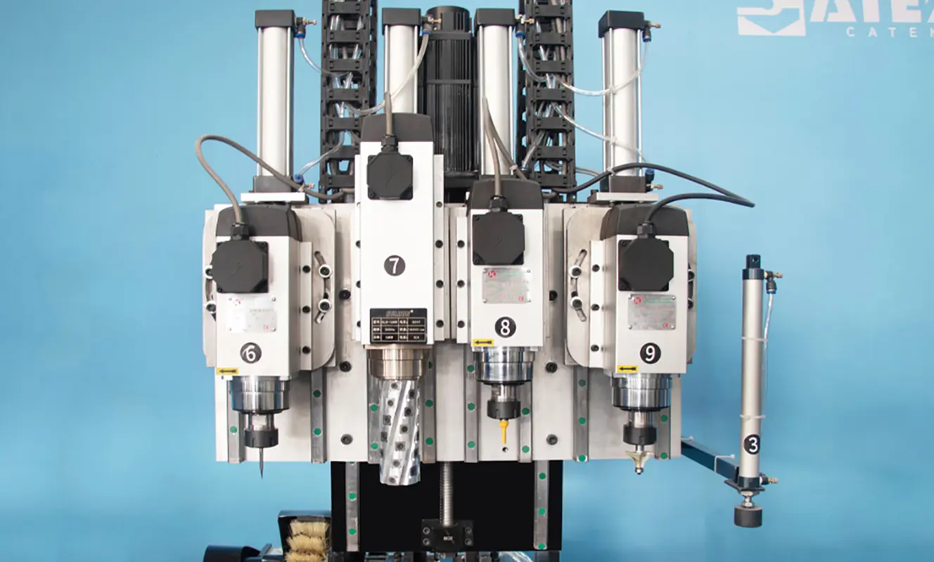Four main spindle functional areas 7T CNC wood lathe four main spindle functional areas