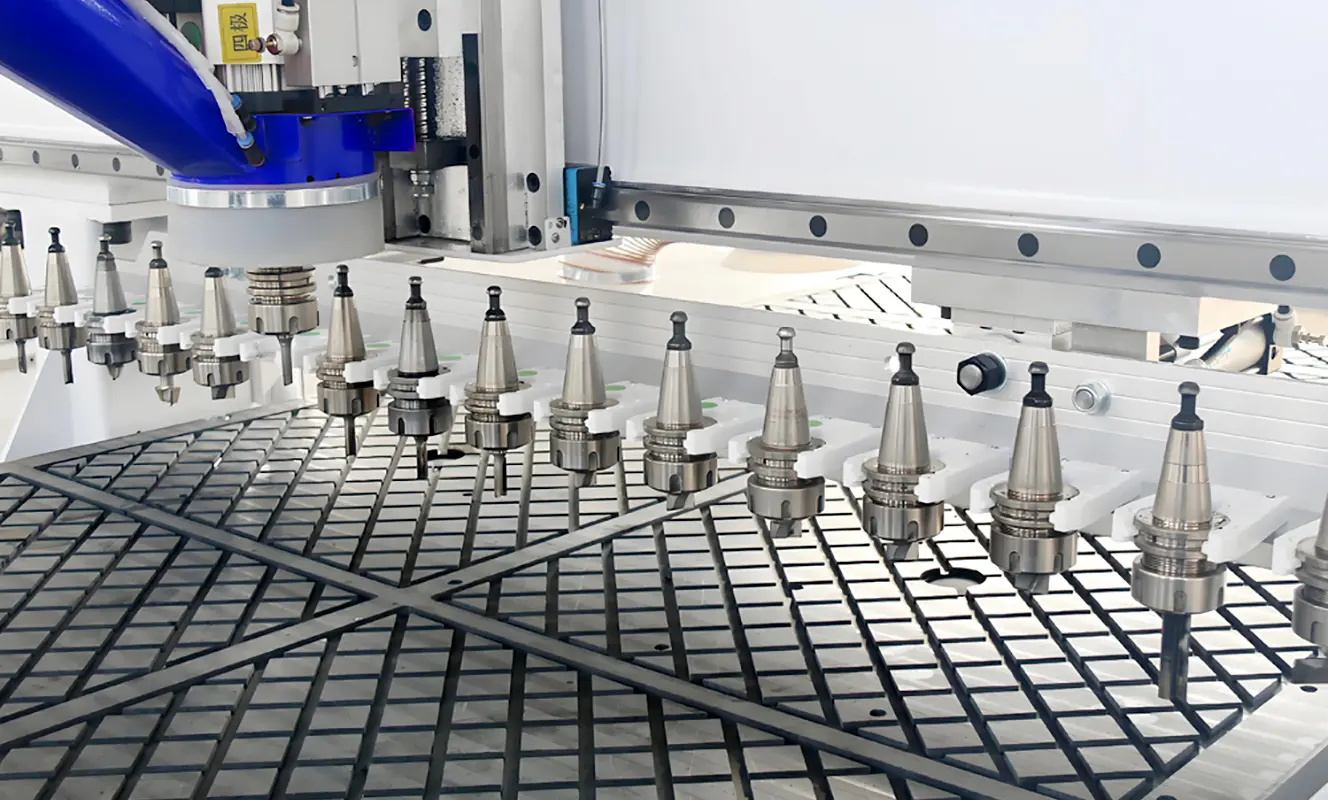 Automatic tool changer system on CNC router machine