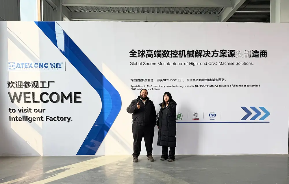 Tunisia Customer Visits Factory to Inspect Spire ATC CNC Router