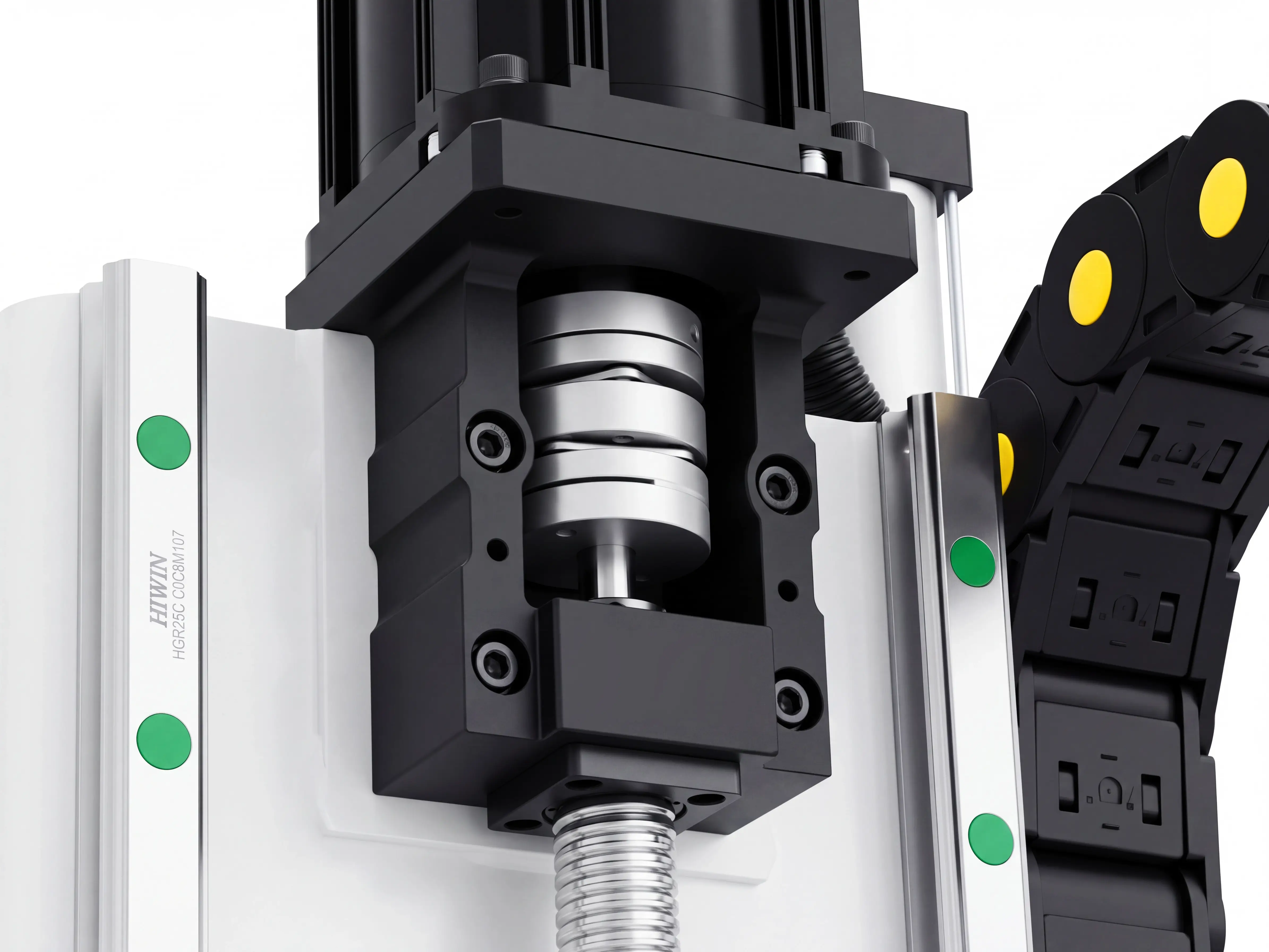 High-precision diaphragm coupling of Spire 2140 Automatic loading & unloading CNC nesting machine with 4-axis swing head and drilling unit