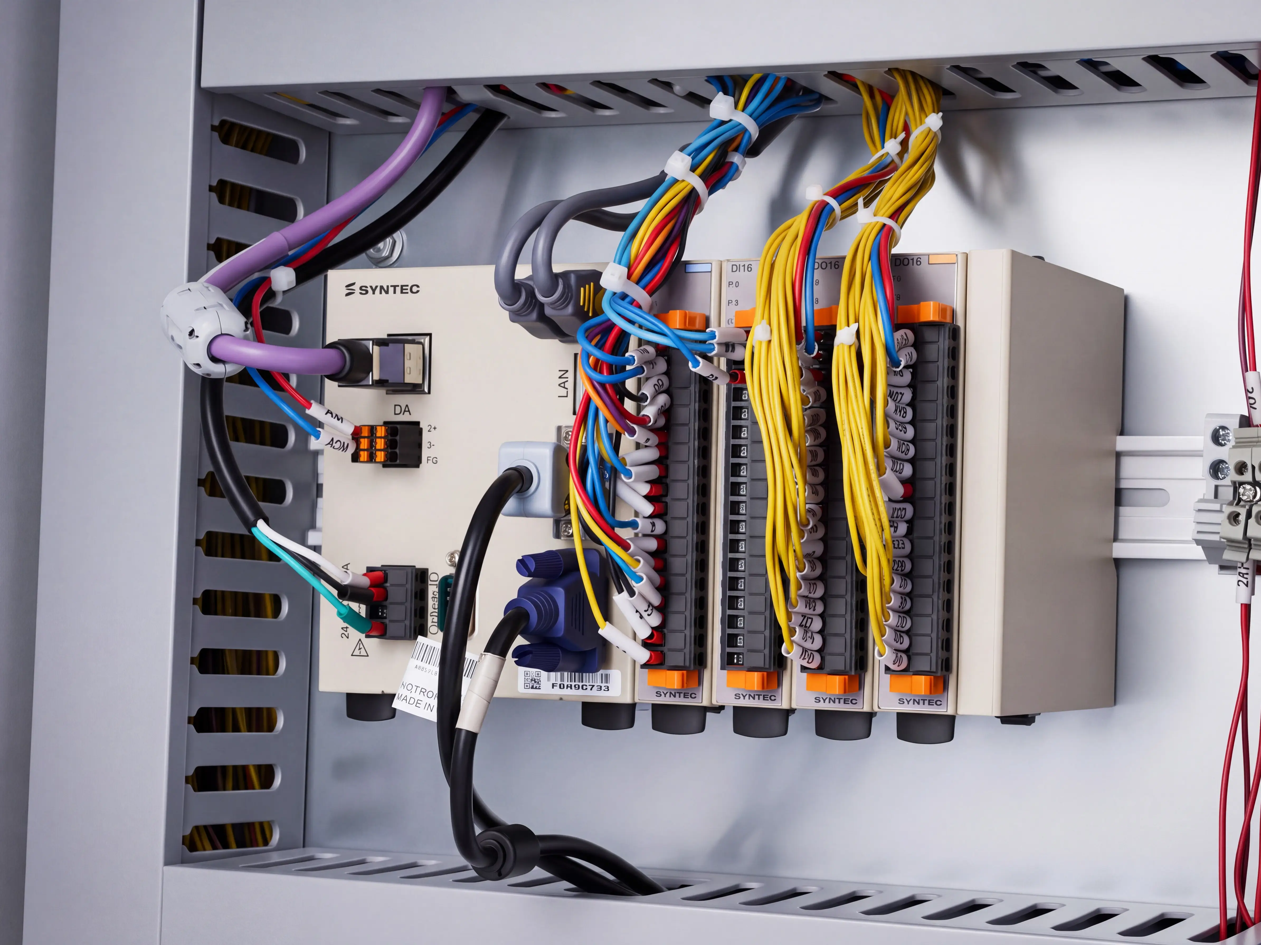 Syntec 60CA control system lower-level controller for Spire 2140 Automatic loading & unloading CNC nesting machine with 4-axis swing head and drilling unit