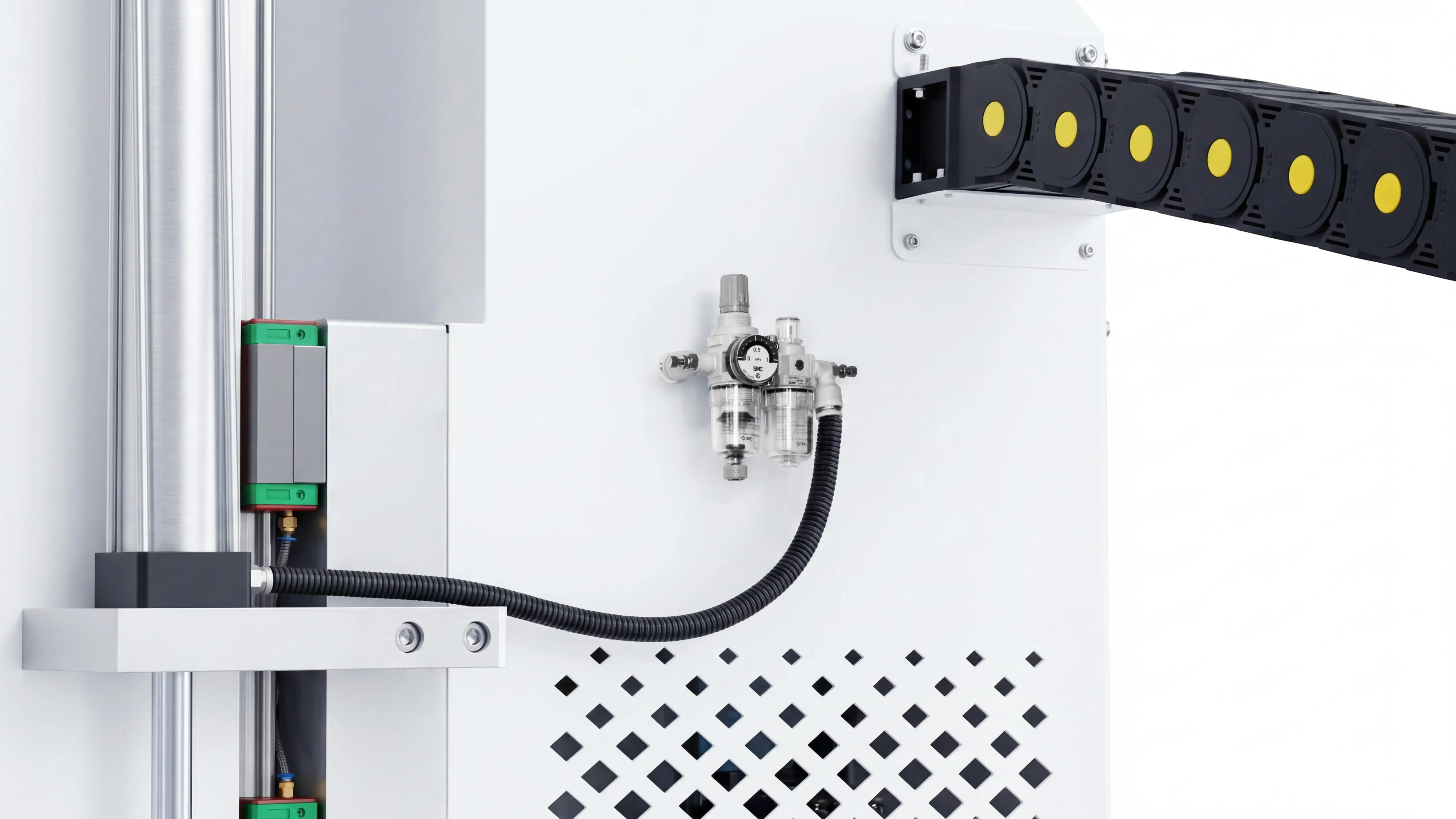 SMC (Japan) oil-water separator of Spire 2140 Automatic loading & unloading CNC nesting machine with 4-axis swing head and drilling unit