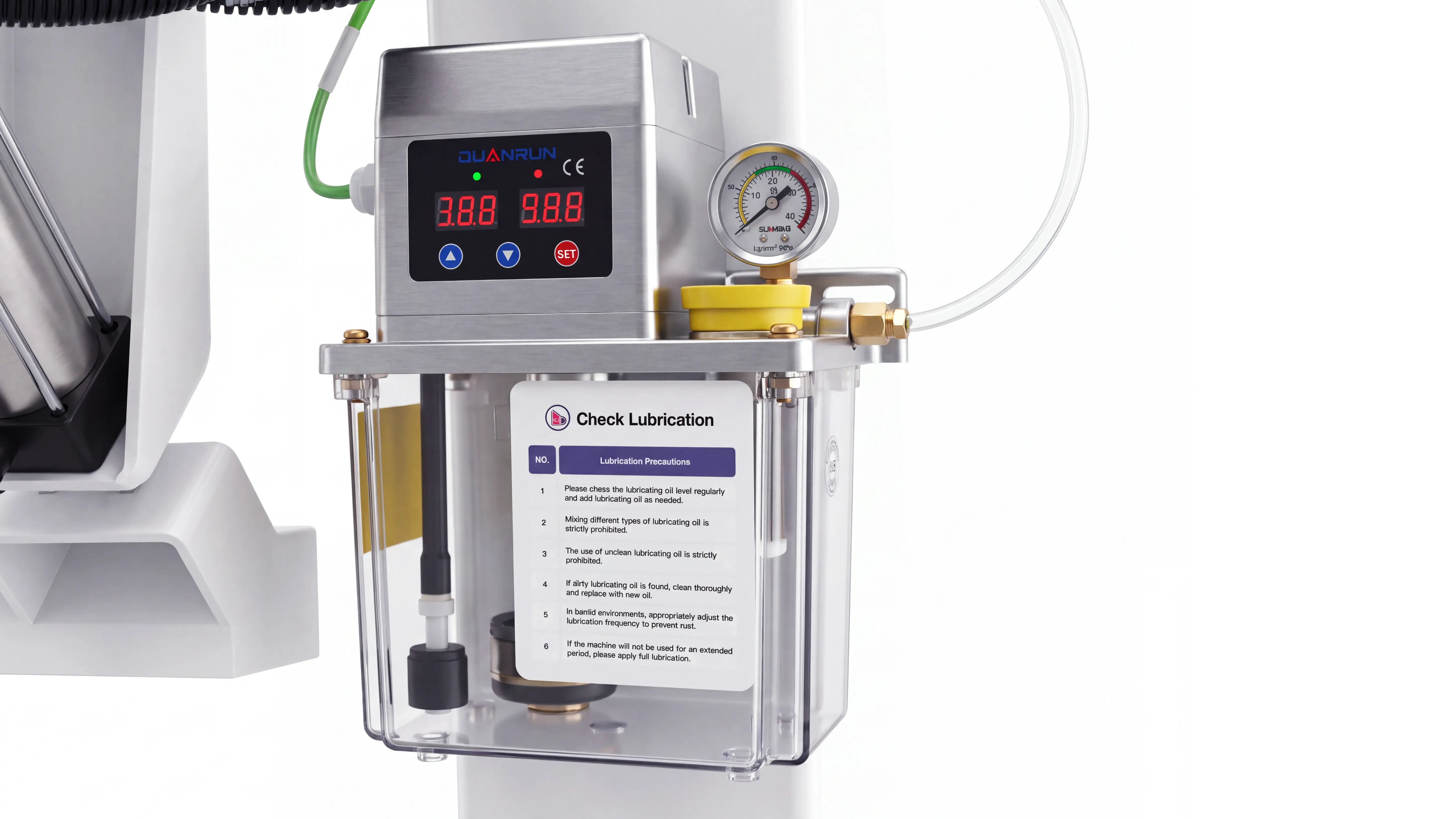 Automatic lubrication system for Spire 2140 Automatic loading & unloading CNC nesting machine with 4-axis swing head and drilling unit