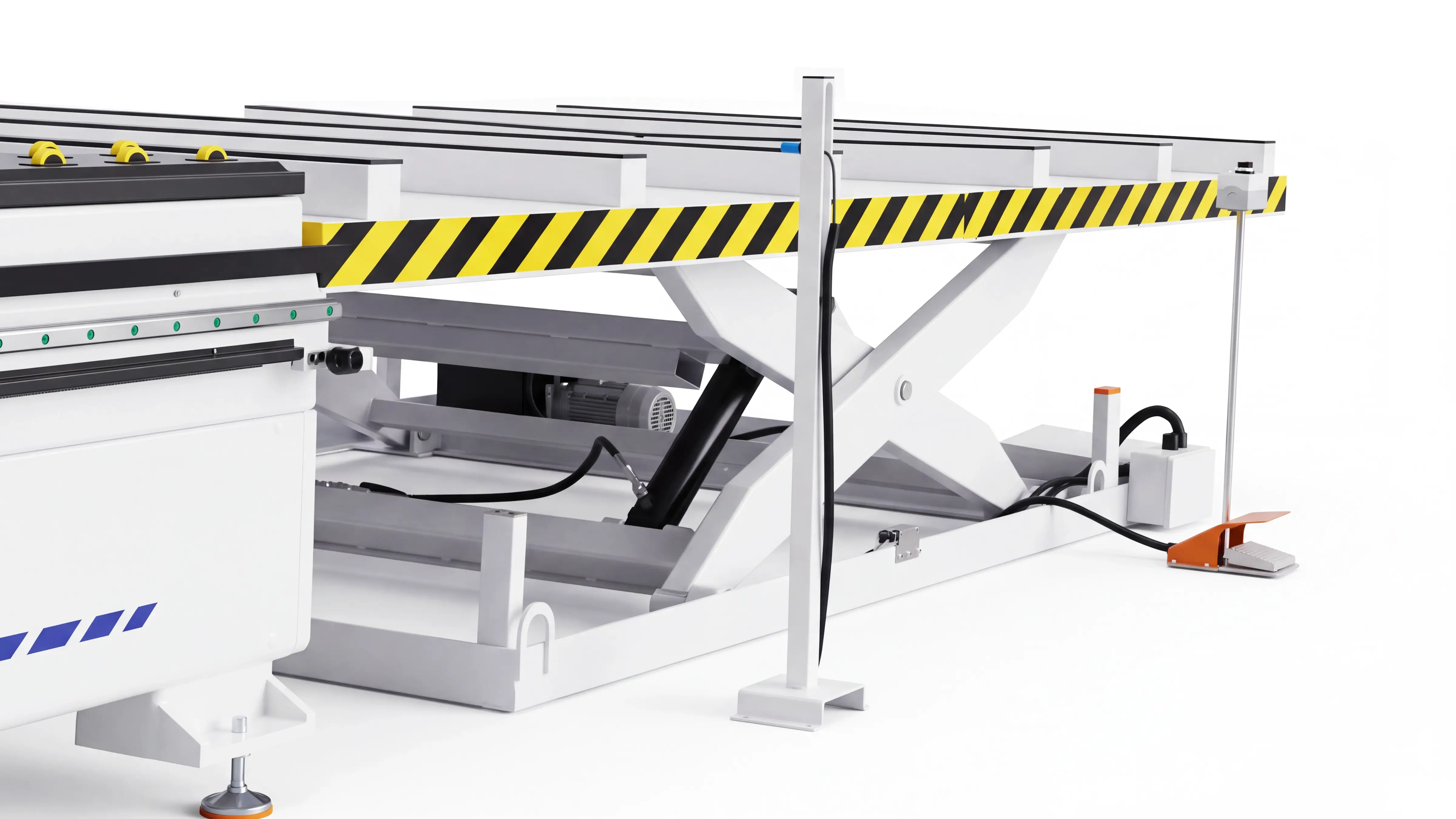 Hydraulic lifting automatic loading table for Spire 2140 Automatic loading & unloading CNC nesting machine with 4-axis swing head and drilling unit