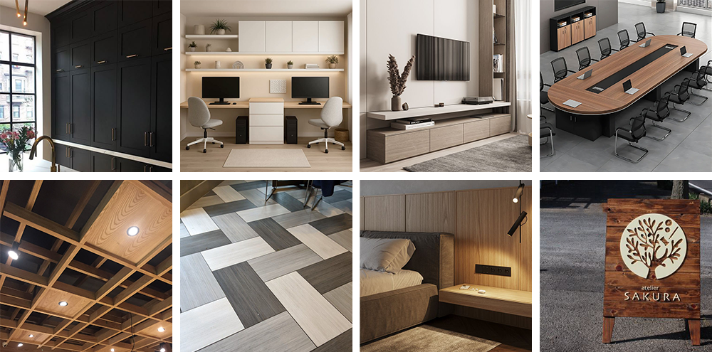 The ATC CNC Router with 4-Axis Saw, Oscillating Tool, and Vision System can process cabinets, tables, TV cabinets, ceilings, floors, bedside tables, advertising boards, and more. The ATC CNC Router with 4-Axis Saw, Oscillating Tool, and Vision System can process cabinets, tables, TV cabinets, ceilings, floors, bedside tables, advertising boards, and more.