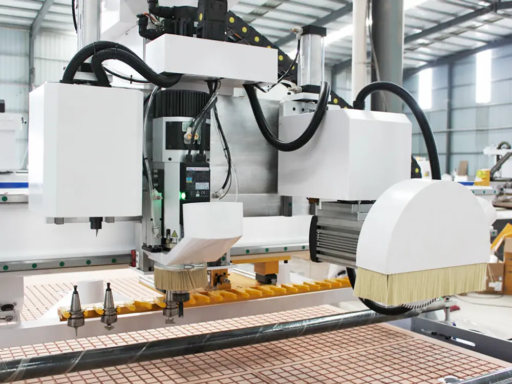 Function area with spindle, four-axis saw, and oscillating tool Function area with spindle, four-axis saw, and oscillating tool