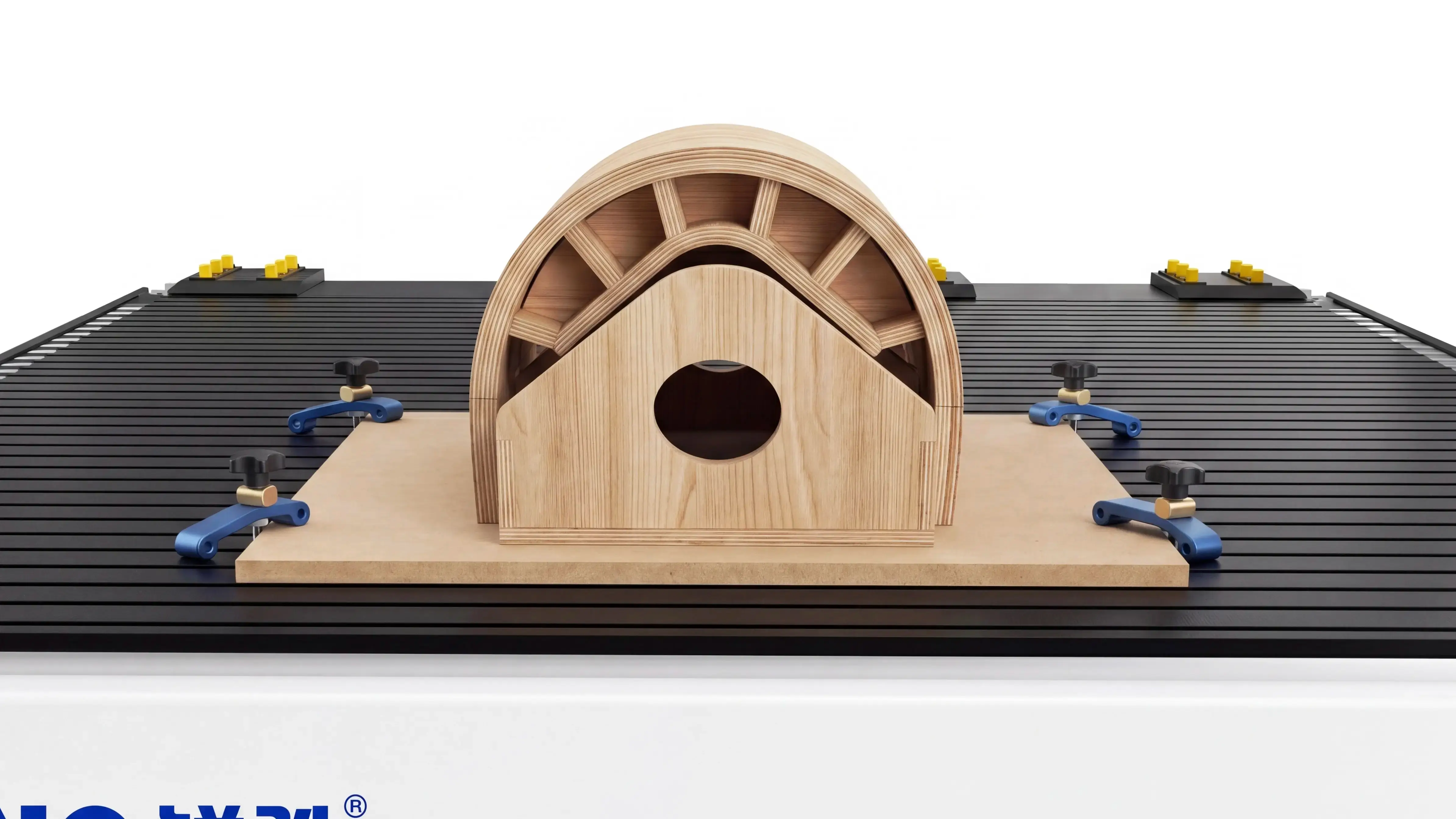 Hold-down clamps for Spire 1530 4-axis CNC router