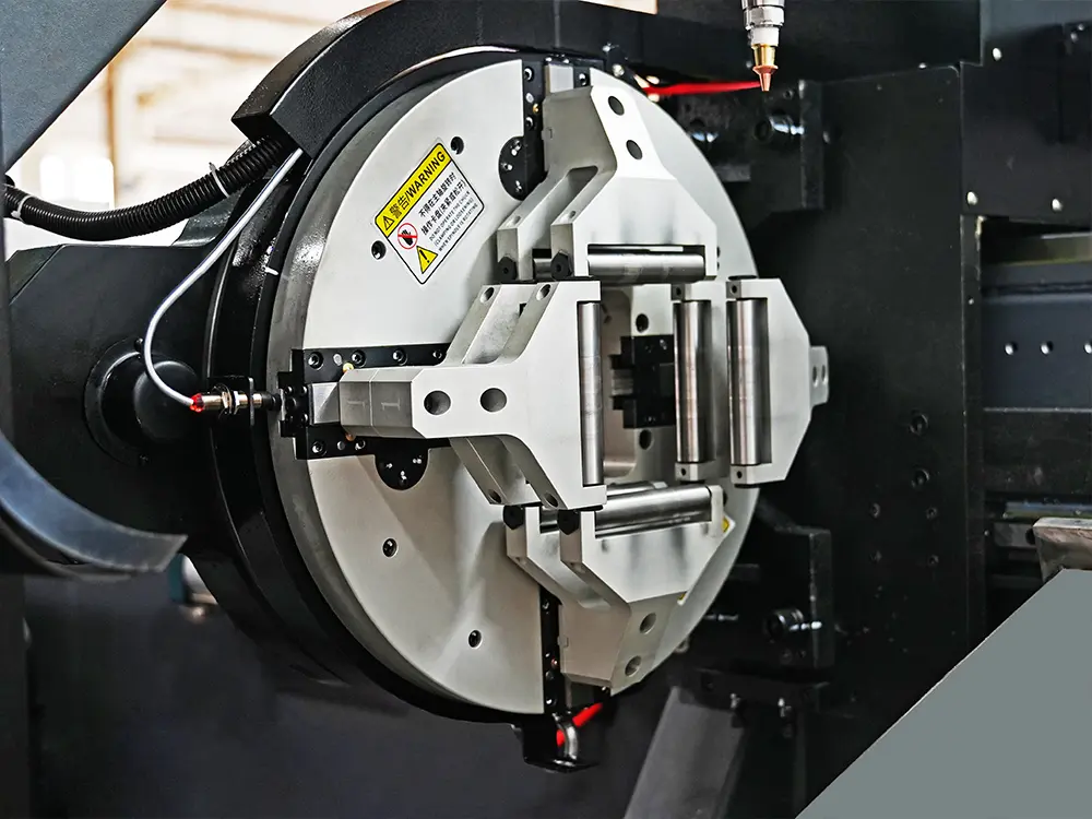 Front chuck for high-speed fiber laser tube cutting machine with automatic loading & unloading