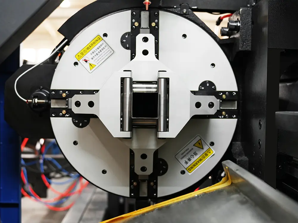 Front chuck for high-speed fiber laser tube cutting machine with automatic loading & unloading