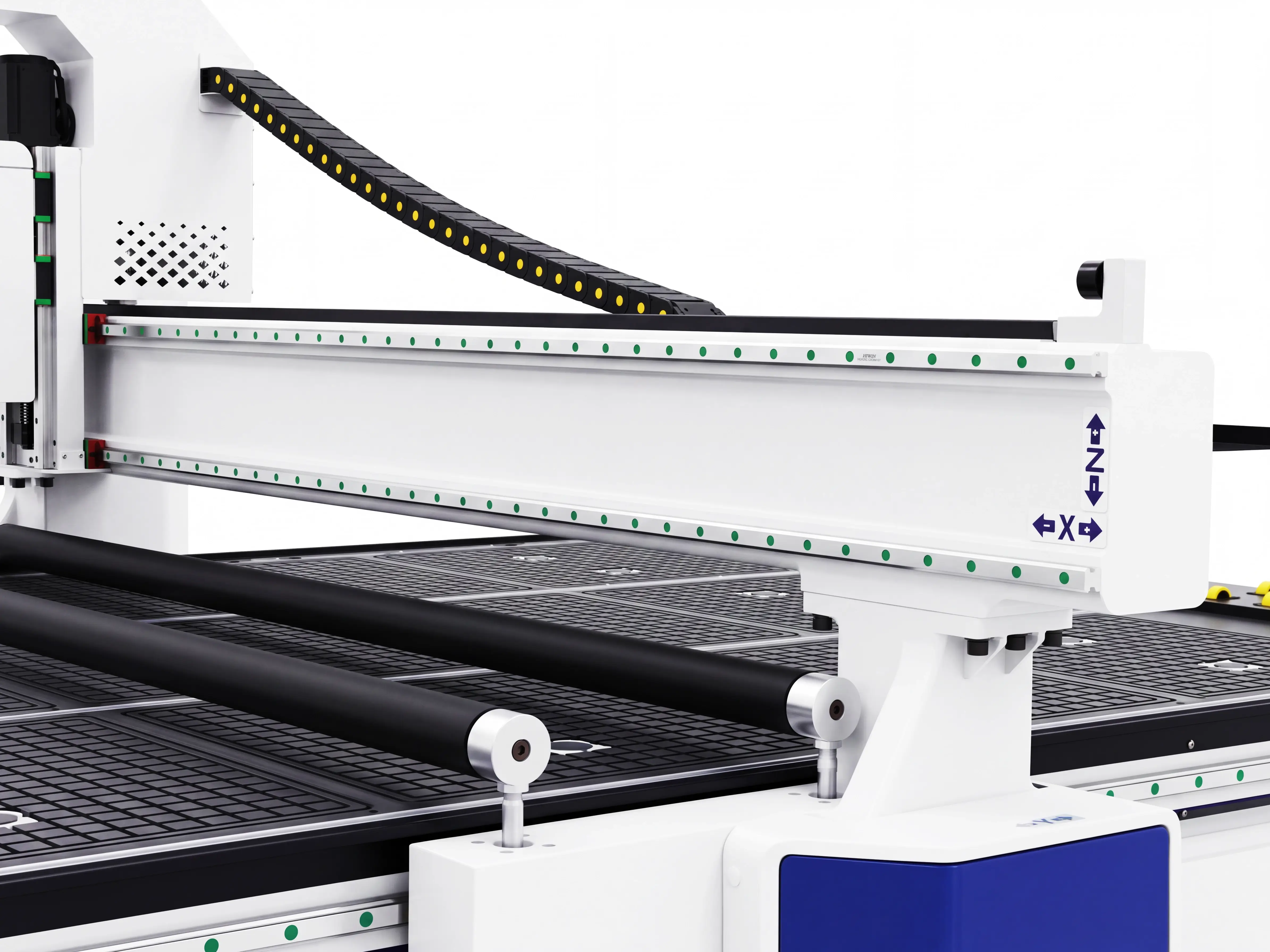 High rigidity gantry beams of Spire 2130 CNC wood router machine