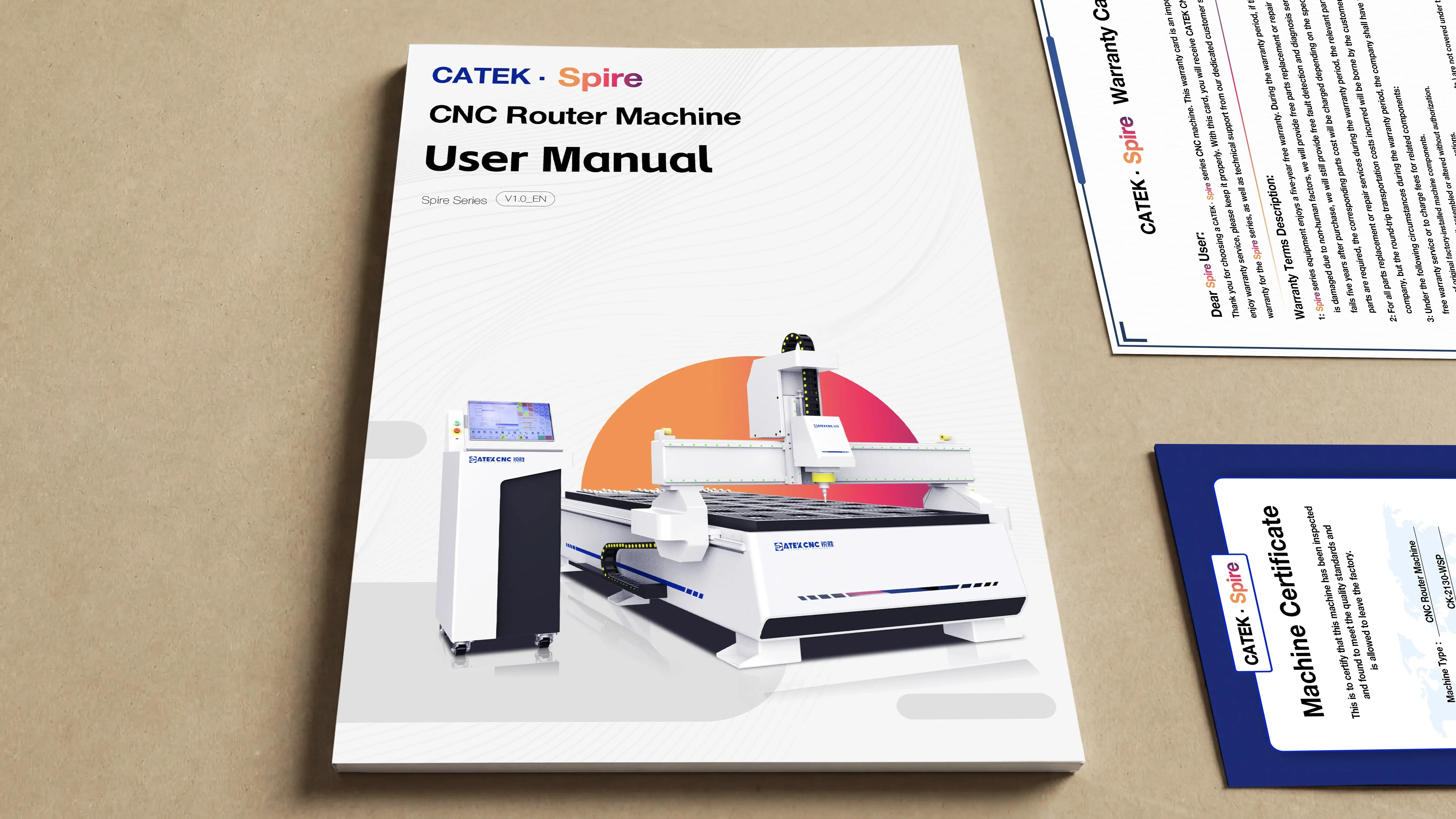 User manual for Spire 2130 CNC wood router machine