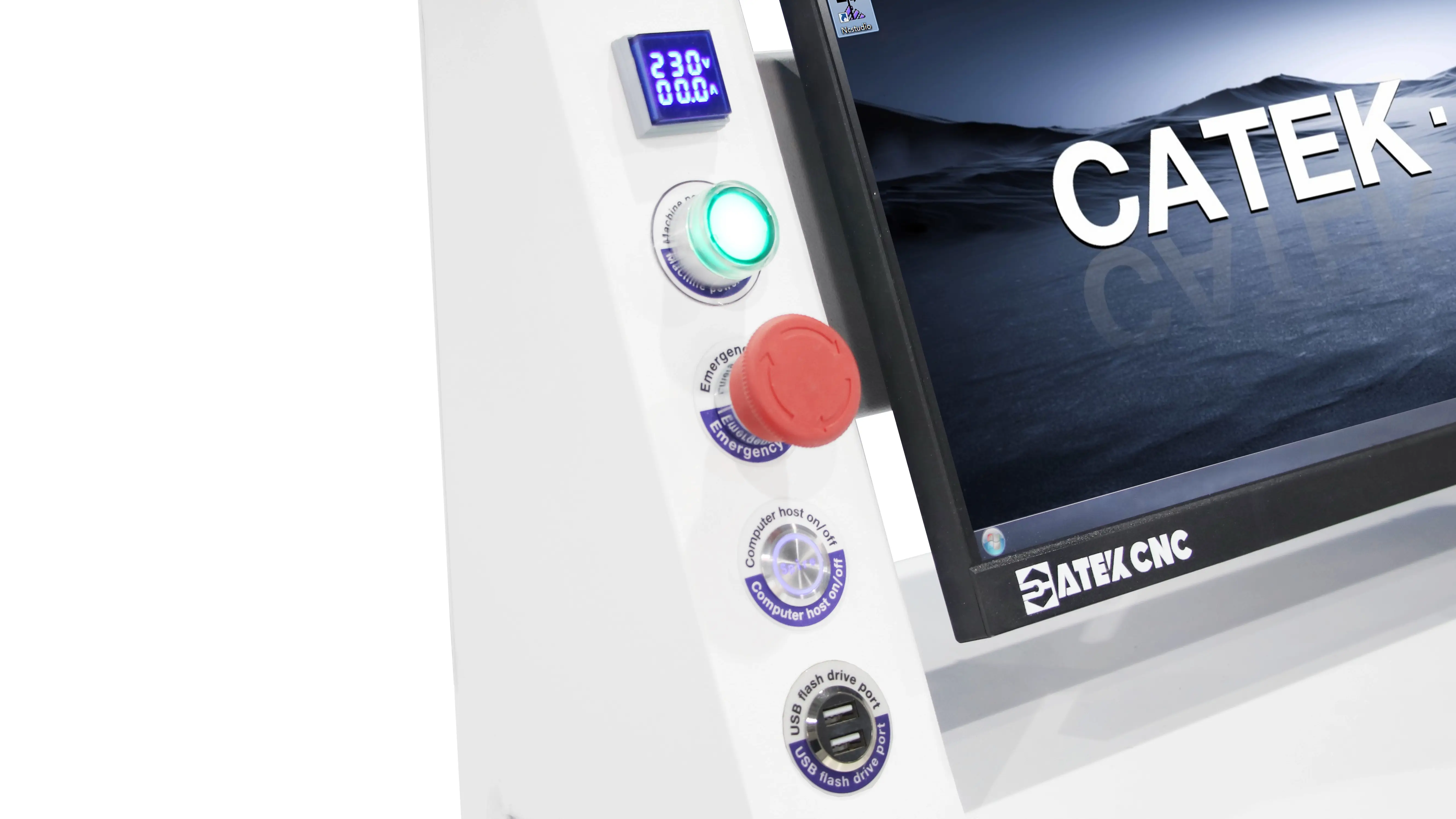 High-quality power switches of Spire 1325 CNC router with flood cooling