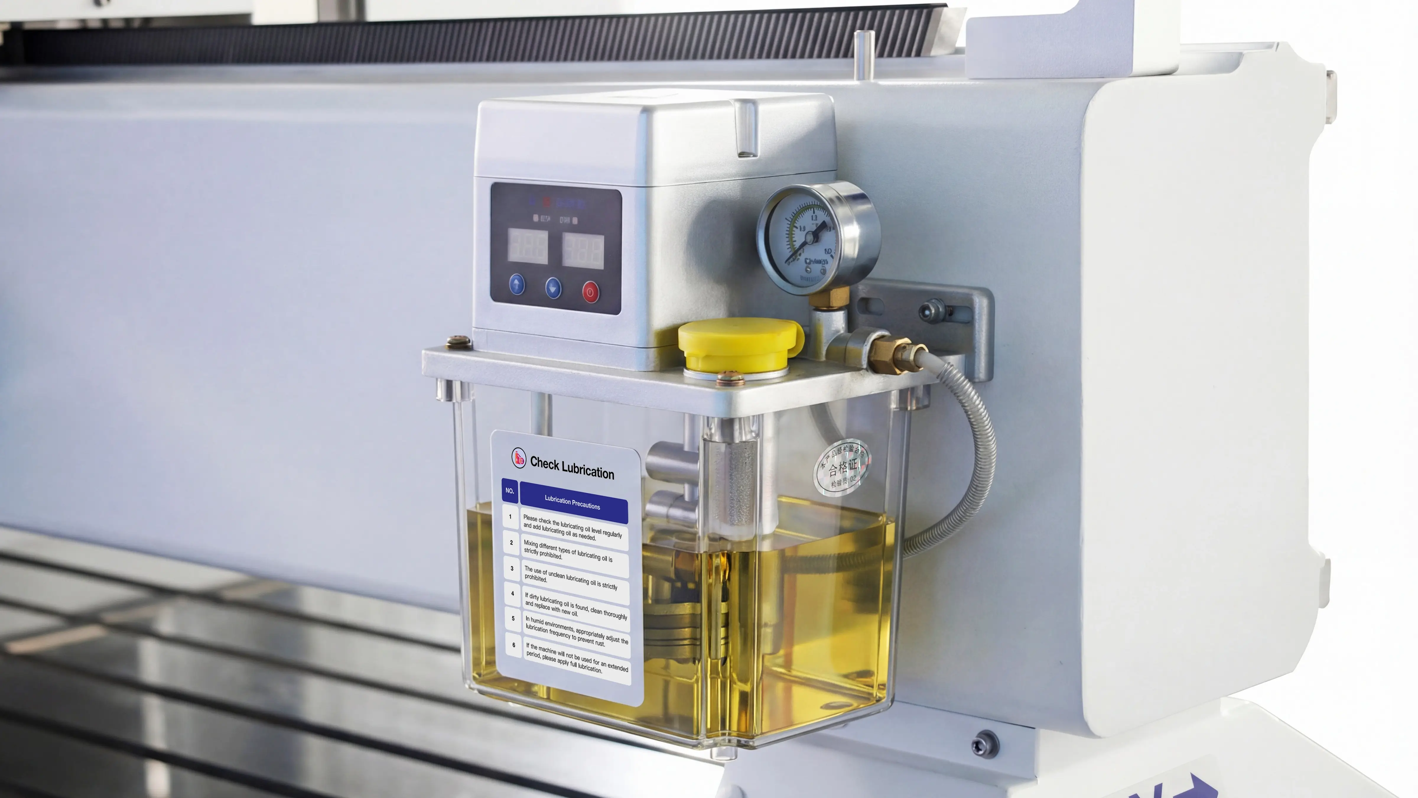 Automatic lubrication system for Spire 1325 CNC router with flood cooling