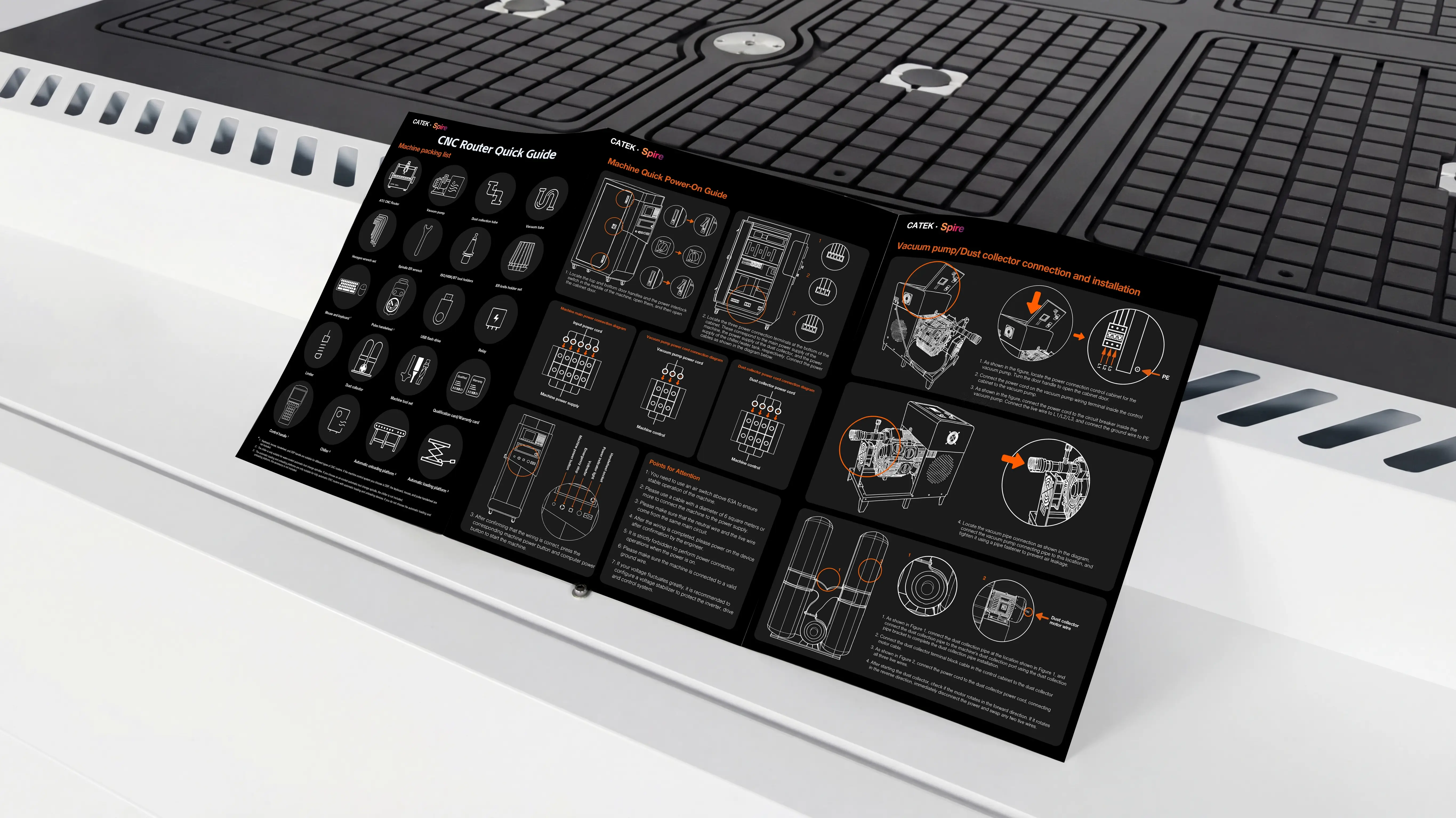 Quick guide for Spire 2130 ATC CNC router
