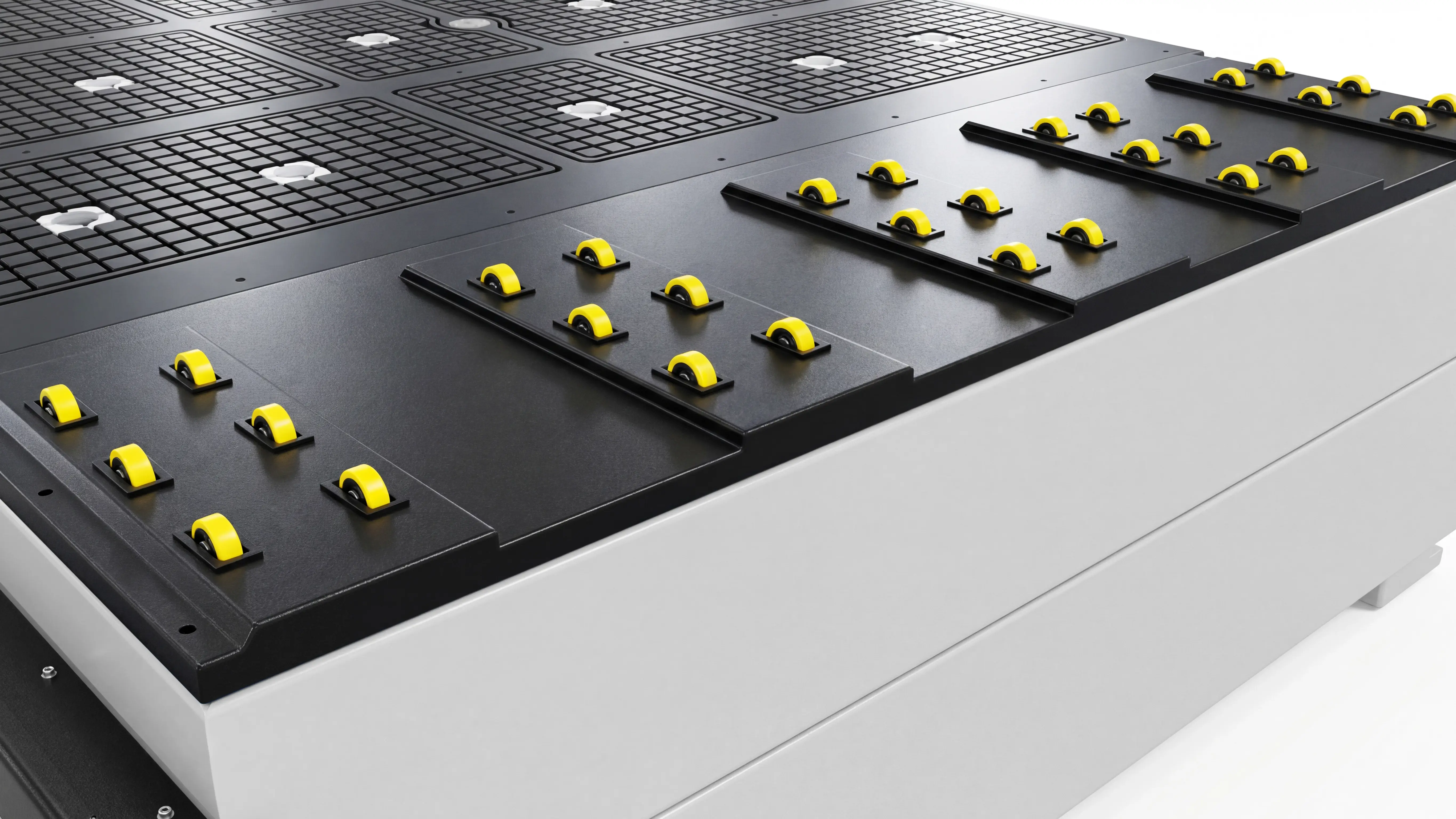 Auxiliary loading rollers for Spire 2130 linear ATC CNC wood router