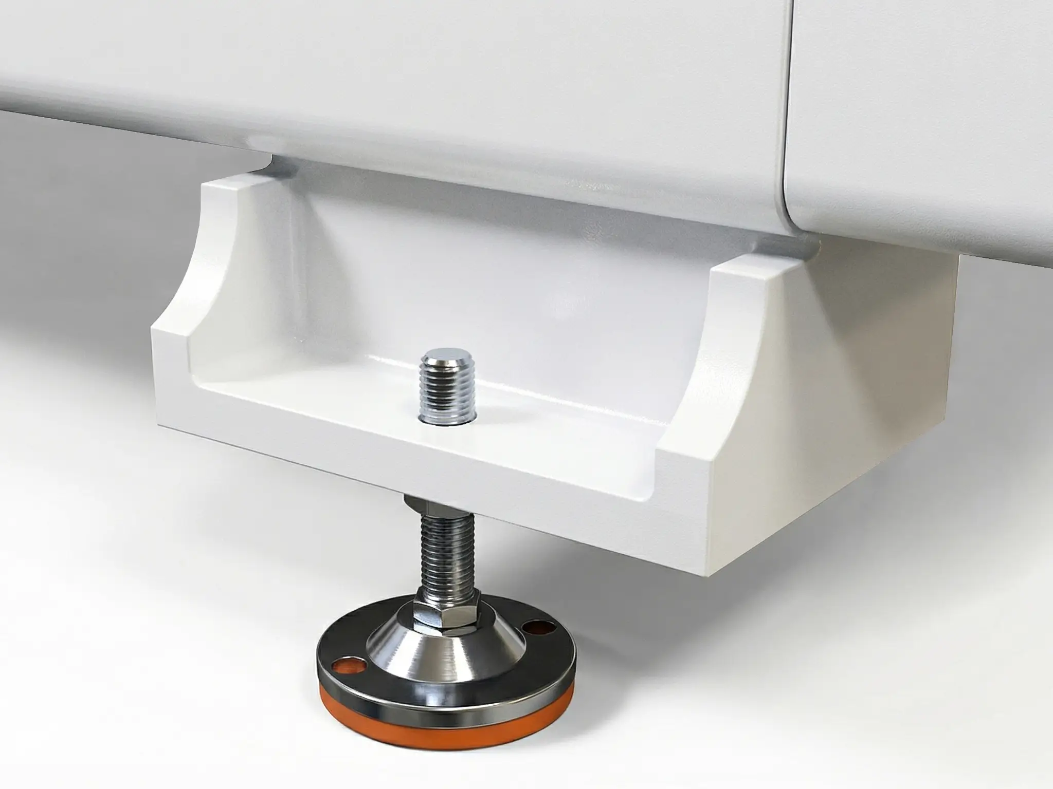 Adjustable leveling feet for Spire 1325 linear ATC CNC wood router