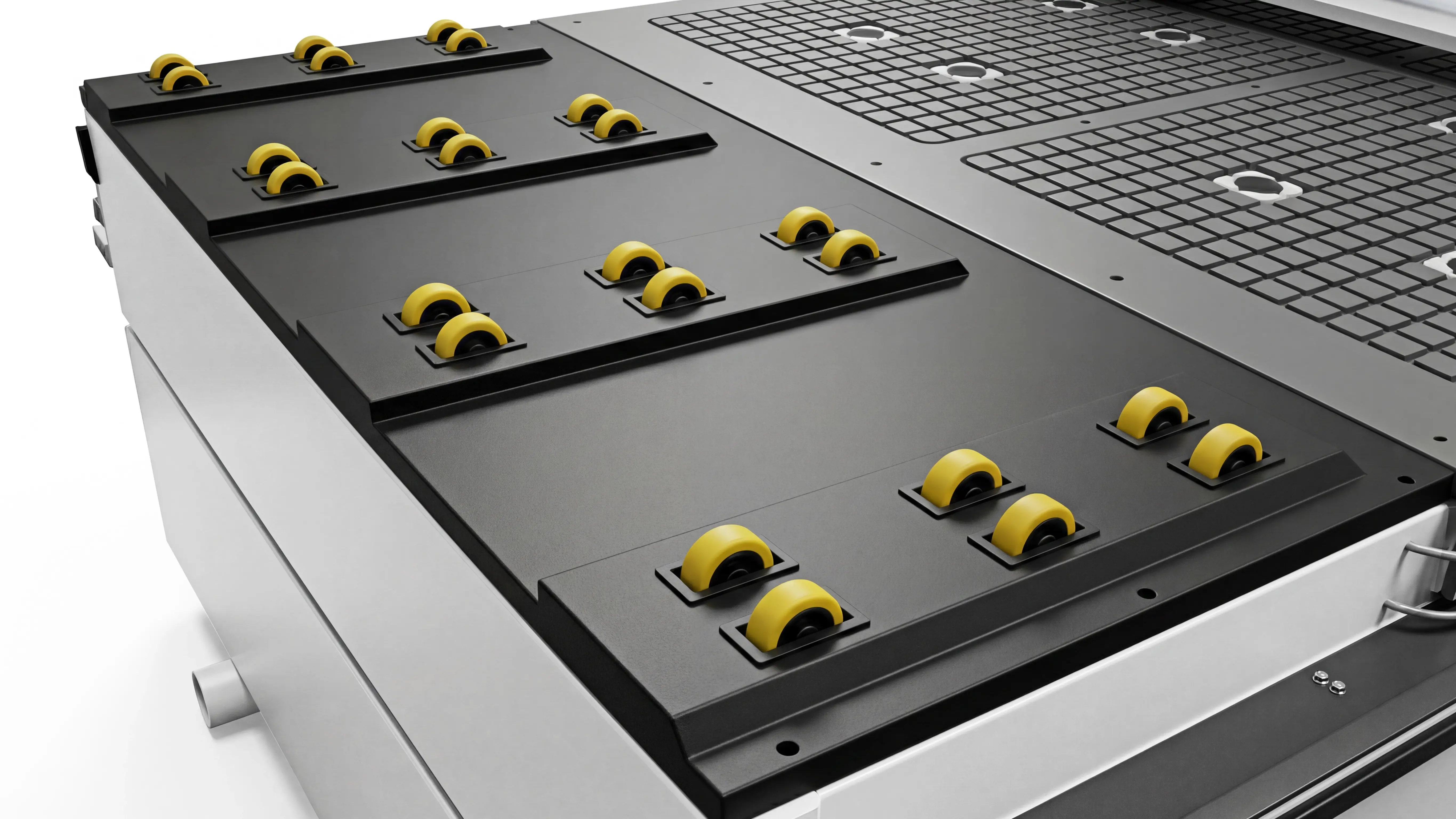 Auxiliary loading rollers for Spire 1325 linear ATC CNC wood router