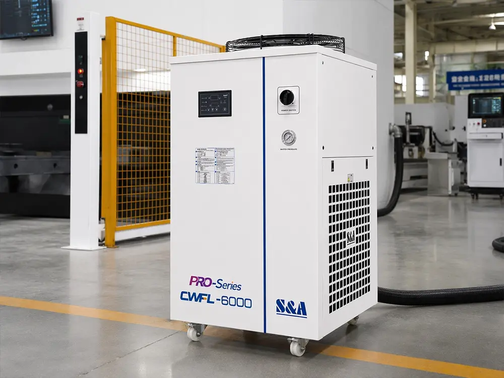 S&A 6000W chiller S&A 6000W chiller of the 3D 5-axis fiber laser cutting machine with rotary exchange worktable