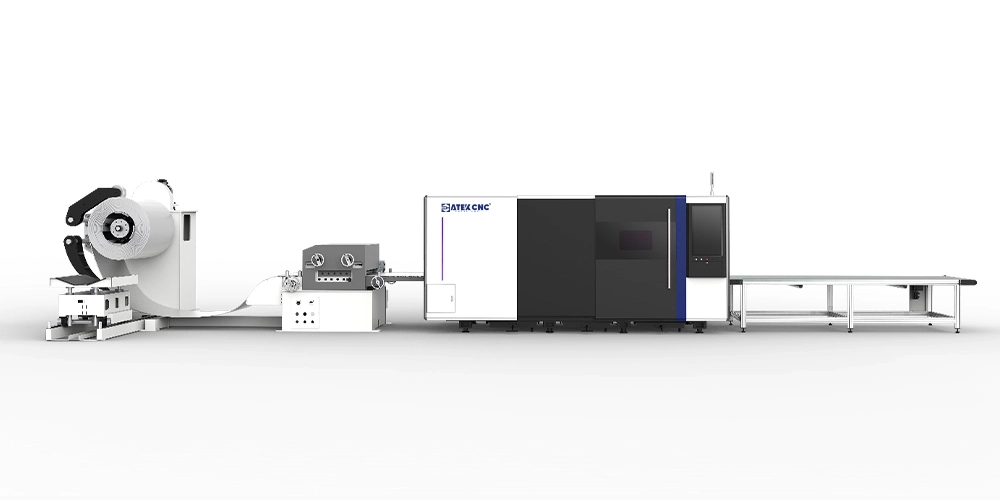 Right side view of the the laser blanking line machine Right side view of the the laser blanking line machine
