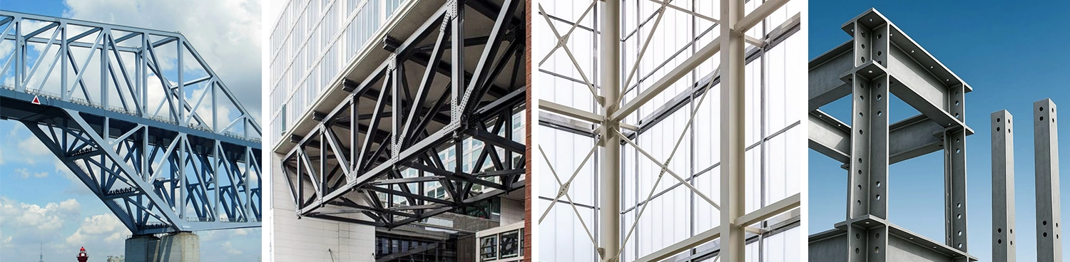 The all-in-one fiber laser cutting machine is widely applied in the steel structure engineering industry for fabricating structural steel frames for industrial plants, bridge components, curtain wall keels/subframes, and more.