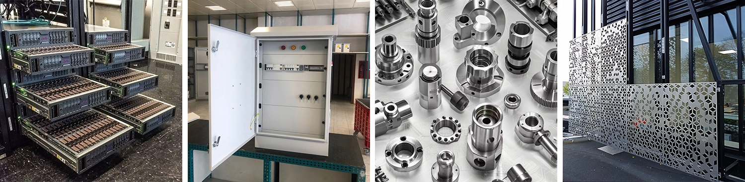The all-in-one fiber laser cutting machine is widely applied in the hardware and metal fabrication industries, such as for manufacturing chassis, electrical enclosures, metal flanges, and decorative metal panels.