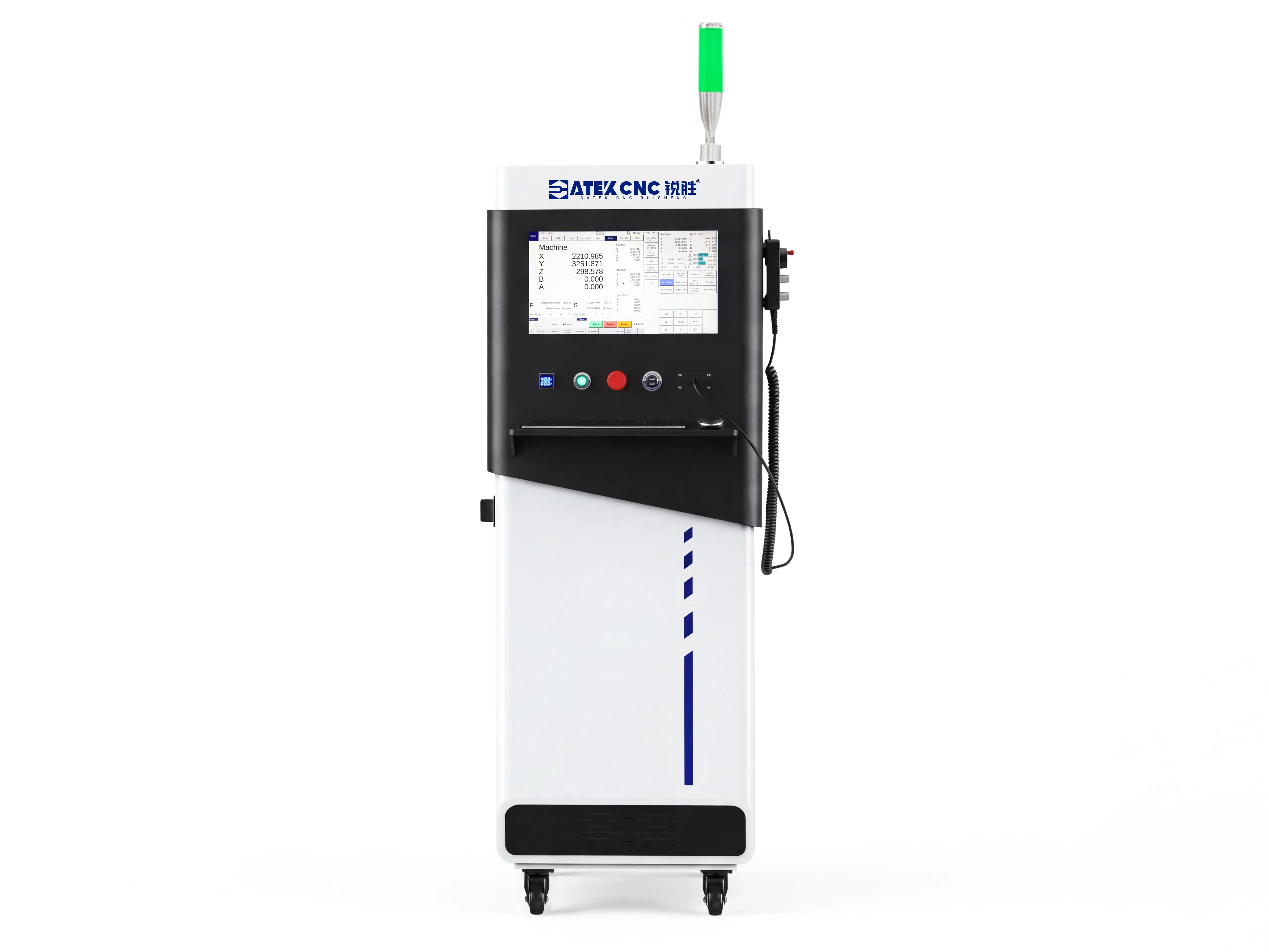 Control cabinet for Spire 2130 CNC router with 4-axis swing head and rotary 4th axis