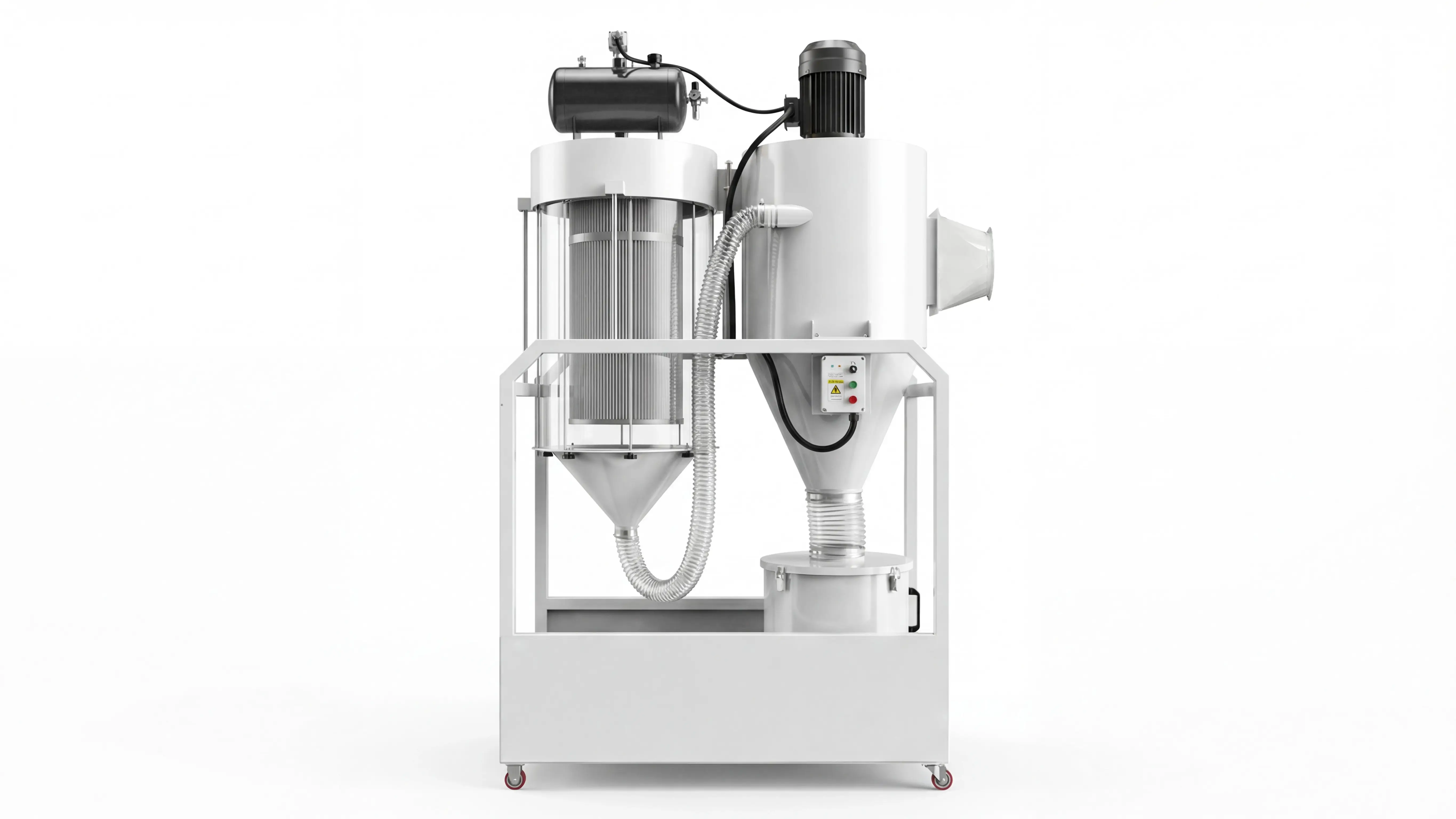 7.5kW pulse cyclone dust collector dust collector of Spire 2130 CNC router with 4-axis swing head and rotary 4th axis