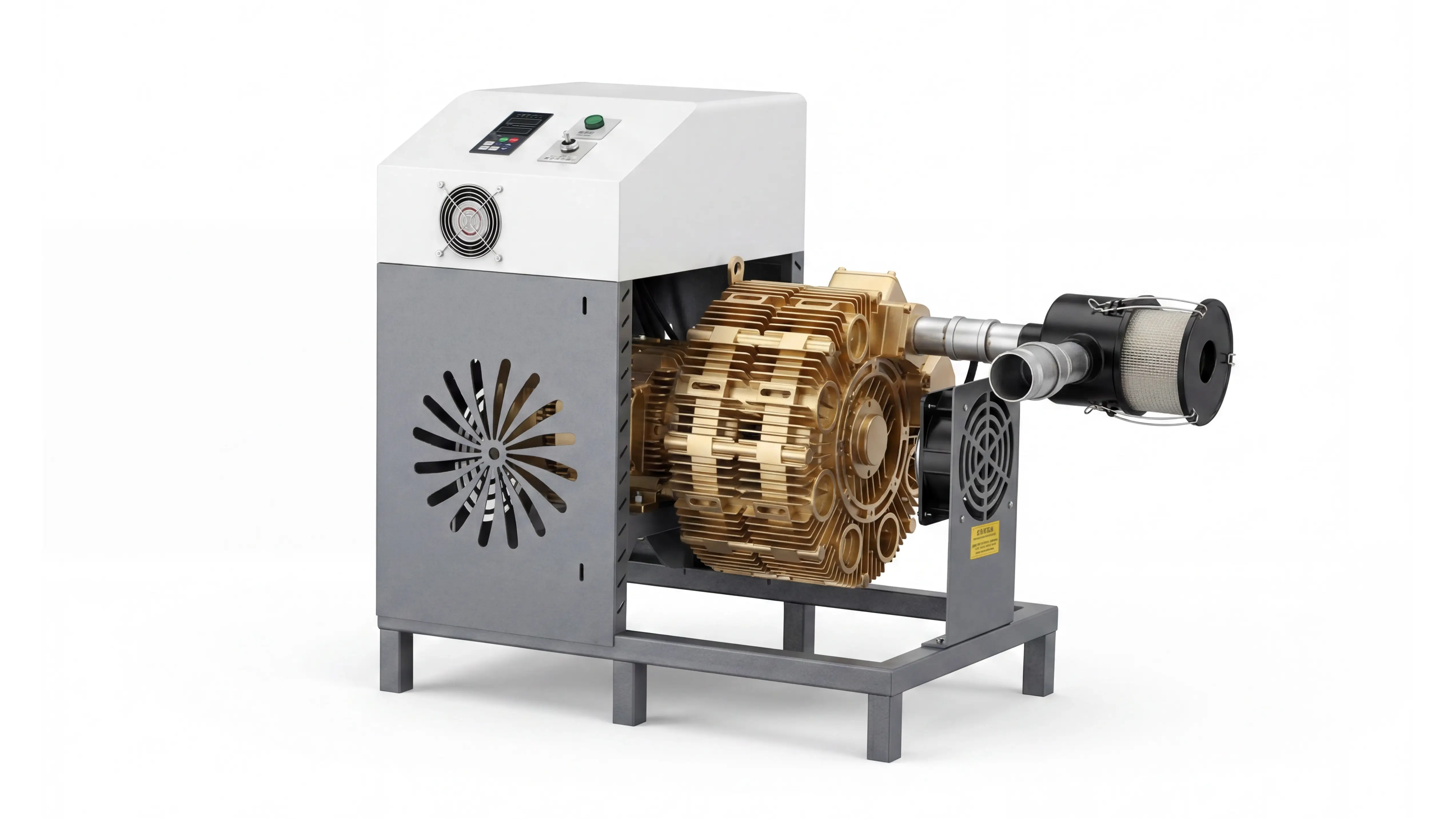11KW high-power variable frequency constant pressure vacuum pump for Spire 2130 CNC router with 4-axis swing head and rotary 4th axis