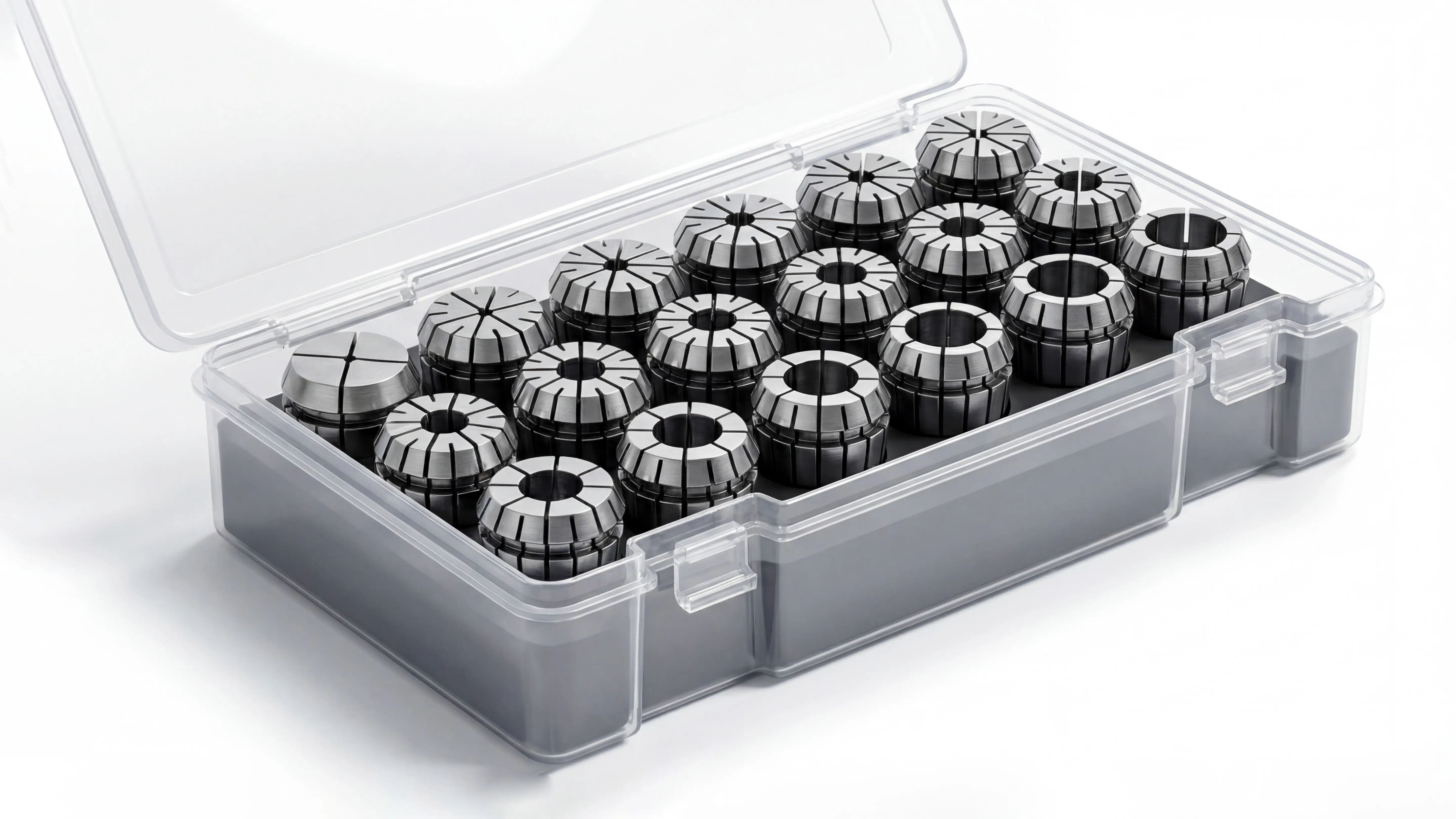 Tool collet set of Spire 2130 CNC router with 4-axis swing head and rotary 4th axis