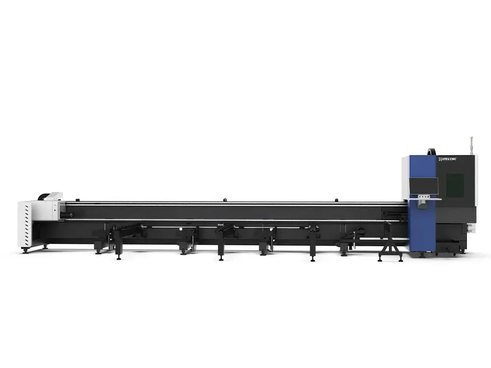 2-chuck fiber laser tube cutting machine with feeding system