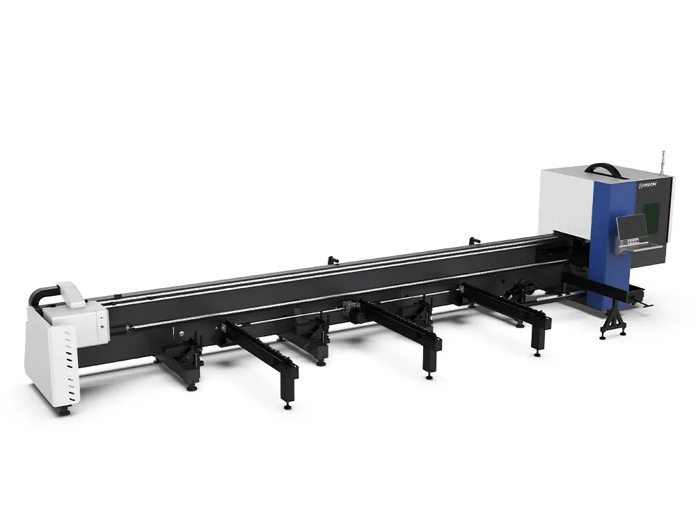 2-chuck fiber laser tube cutting machine with feeding system