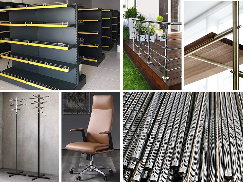 laser tube cutting machine is ideal for manufacturing components such as shelving units, metal railings, bed frame supports, garment racks, and metal chair legs.