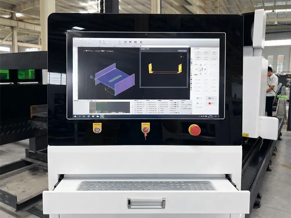 BOCHU 9200 CNC control system of the CK-13033-GRH large-scale all-in-one fiber laser cutting machine