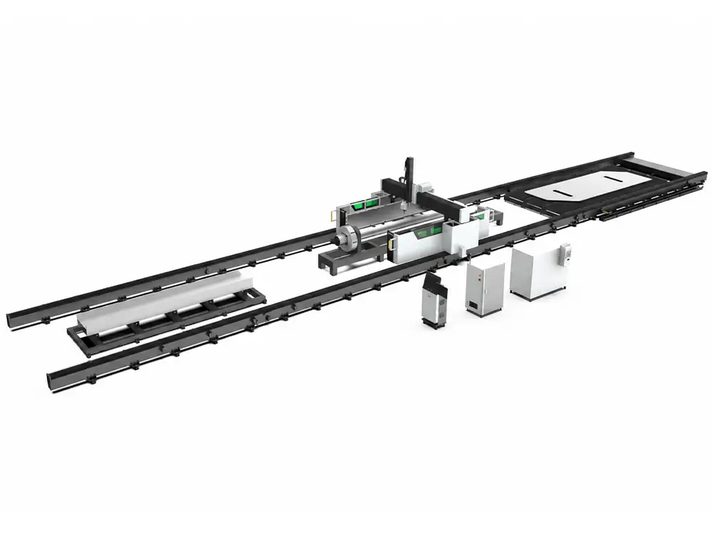 The CK-13033-GRH large-scale all-in-one fiber laser cutting machine