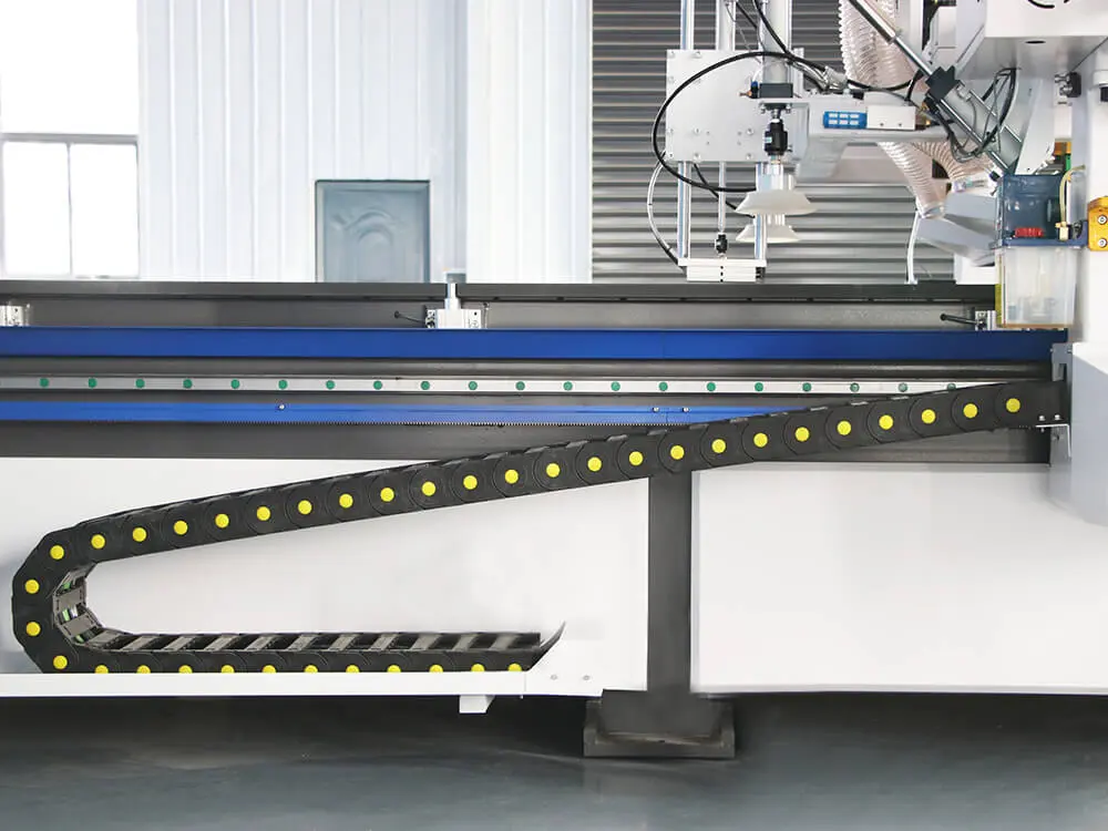 Cable carrier for ATC CNC nesting machine