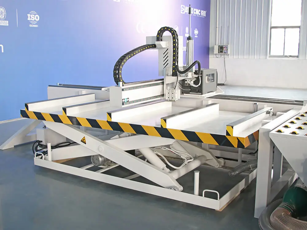 Lifting automatic loading table of ATC CNC nesting machine