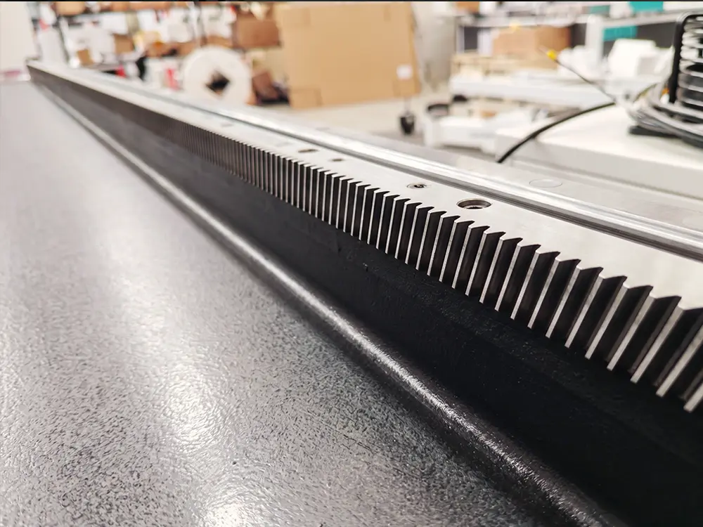 Rack-and-pinion system Rack-and-pinion system of the small affordable fiber laser tube cutting machine