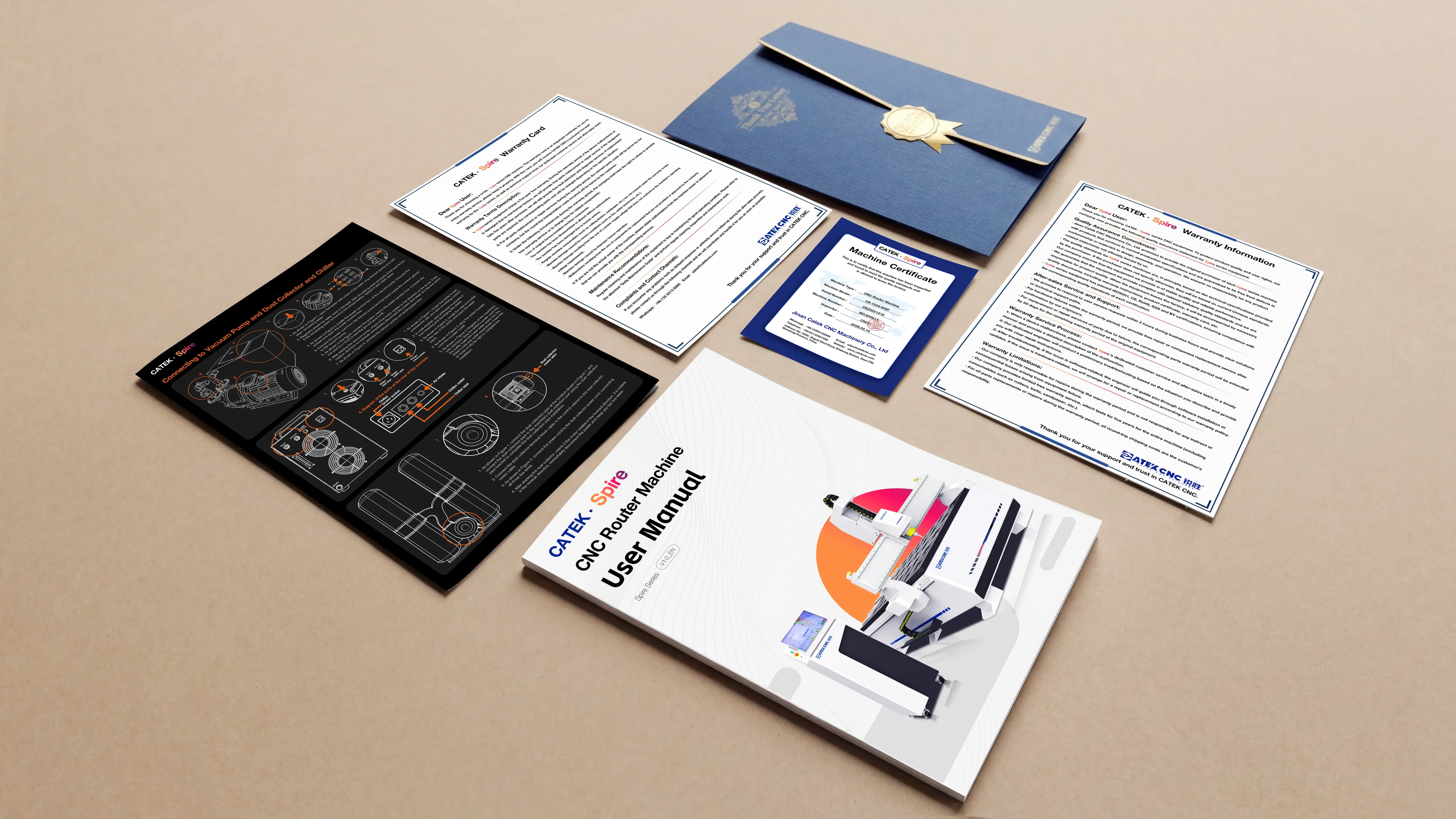 Complete documentation kit for Spire 1530 dual-spindle CNC router