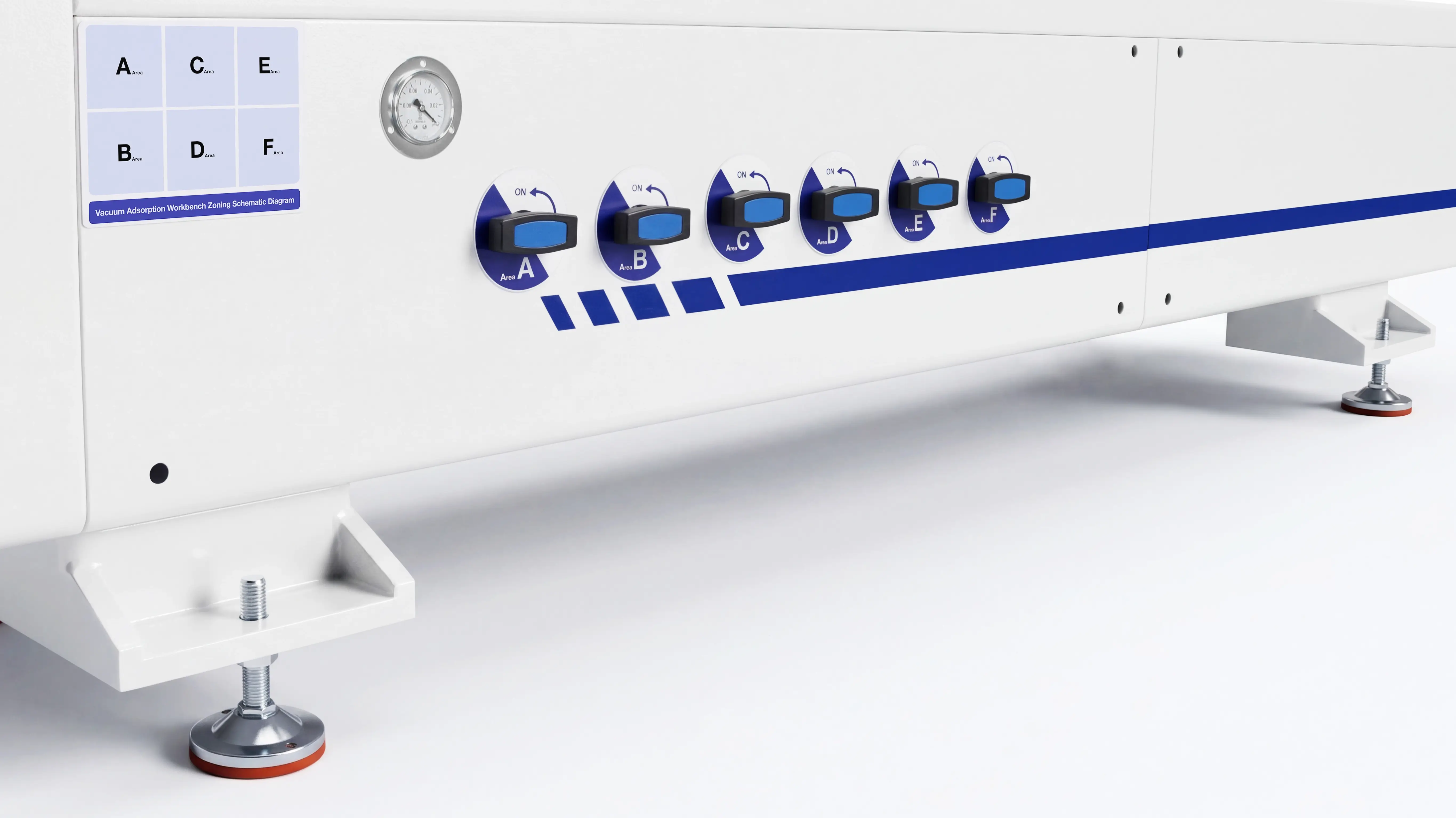 Vacuum zone control switches for Spire 1530 dual-spindle CNC router