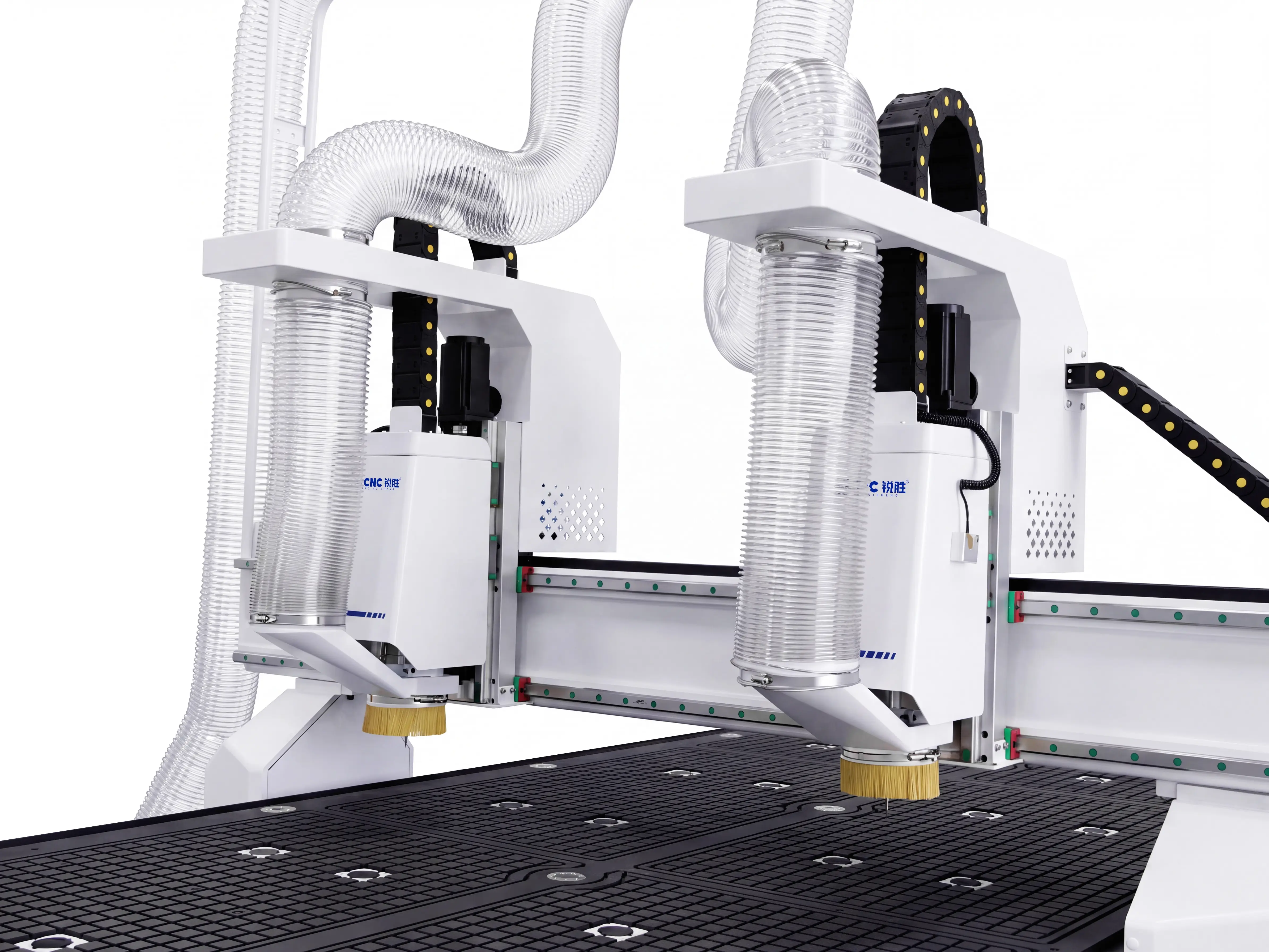 Dual-station independent spindles for Spire 1530 dual-spindle CNC router