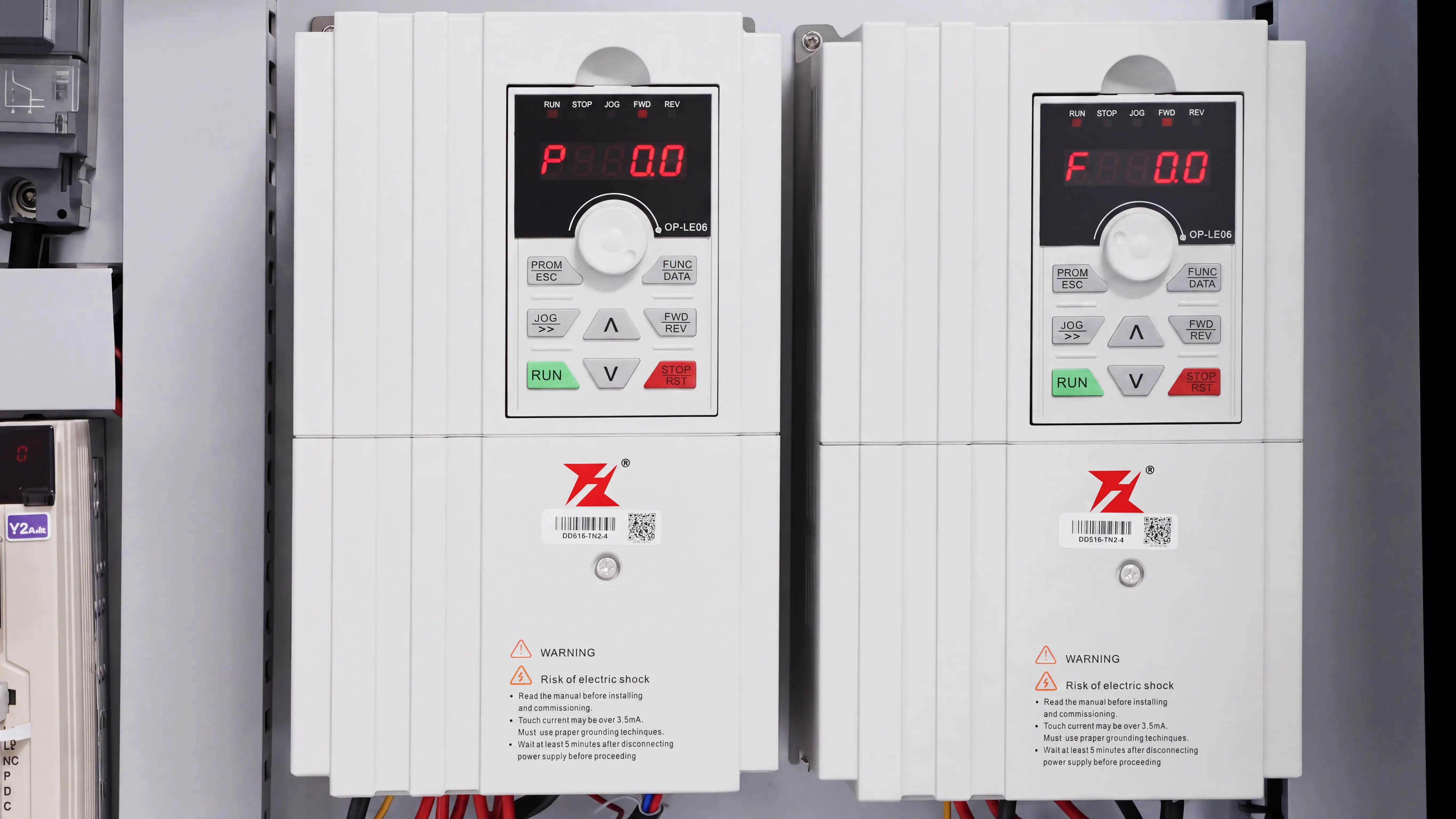 Two fuling variable frequency drives of Spire 1530 dual-spindle CNC router