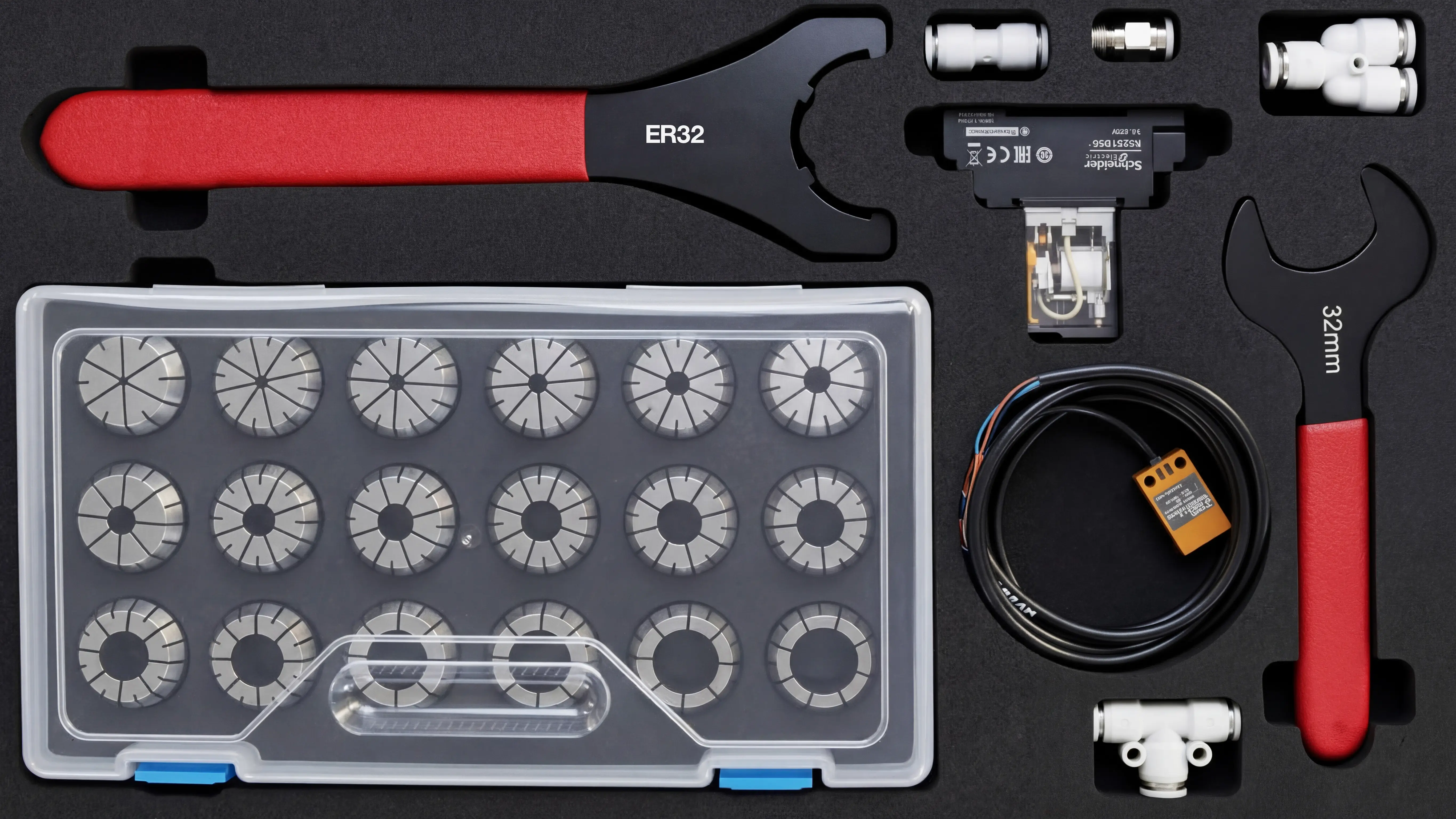 Toolbox first layer of Spire 1530 dual-spindle CNC router