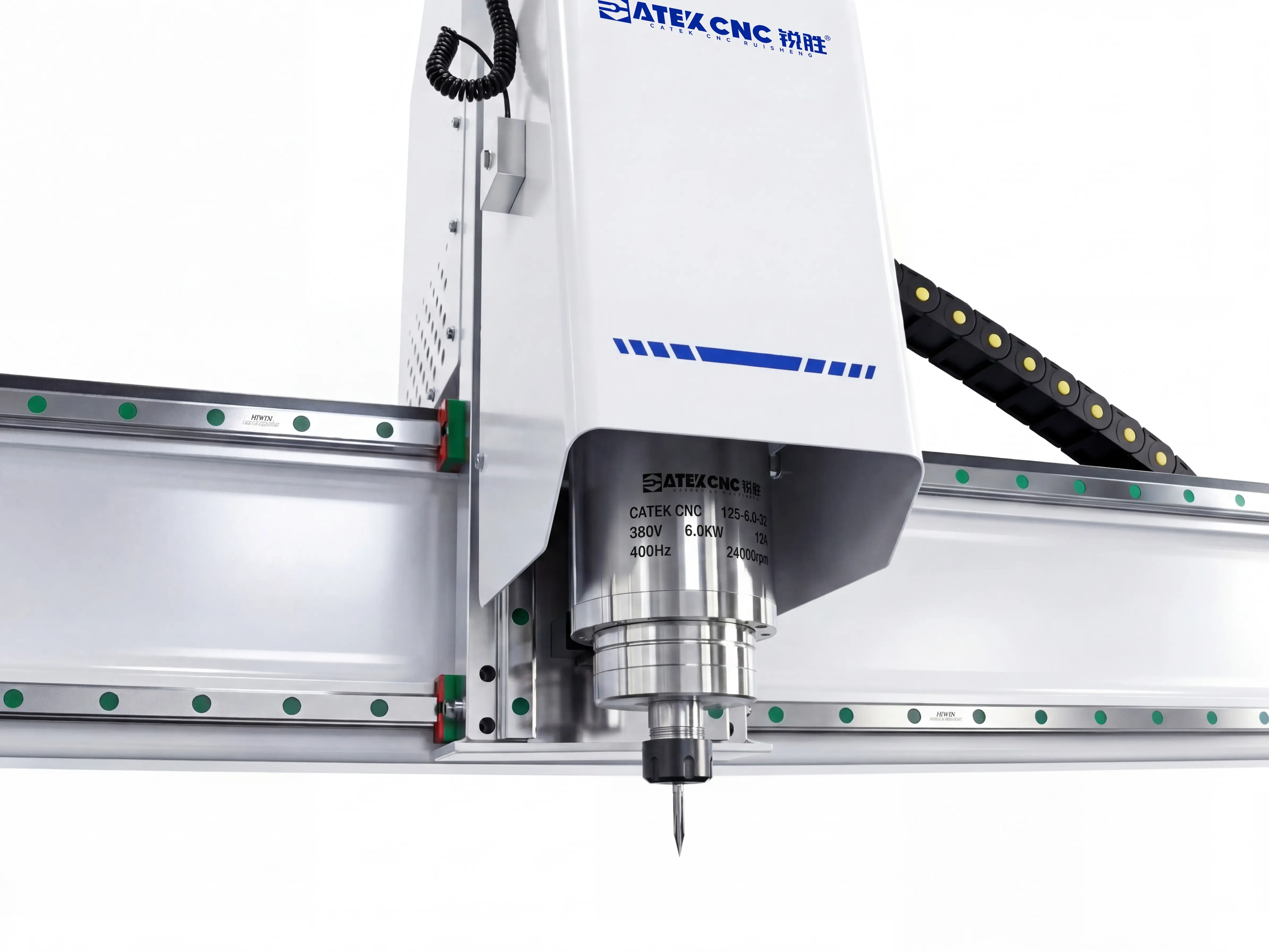 CATEKCNC self-developed 6KW high-speed water-cooled spindle of Spire 1520 CNC router