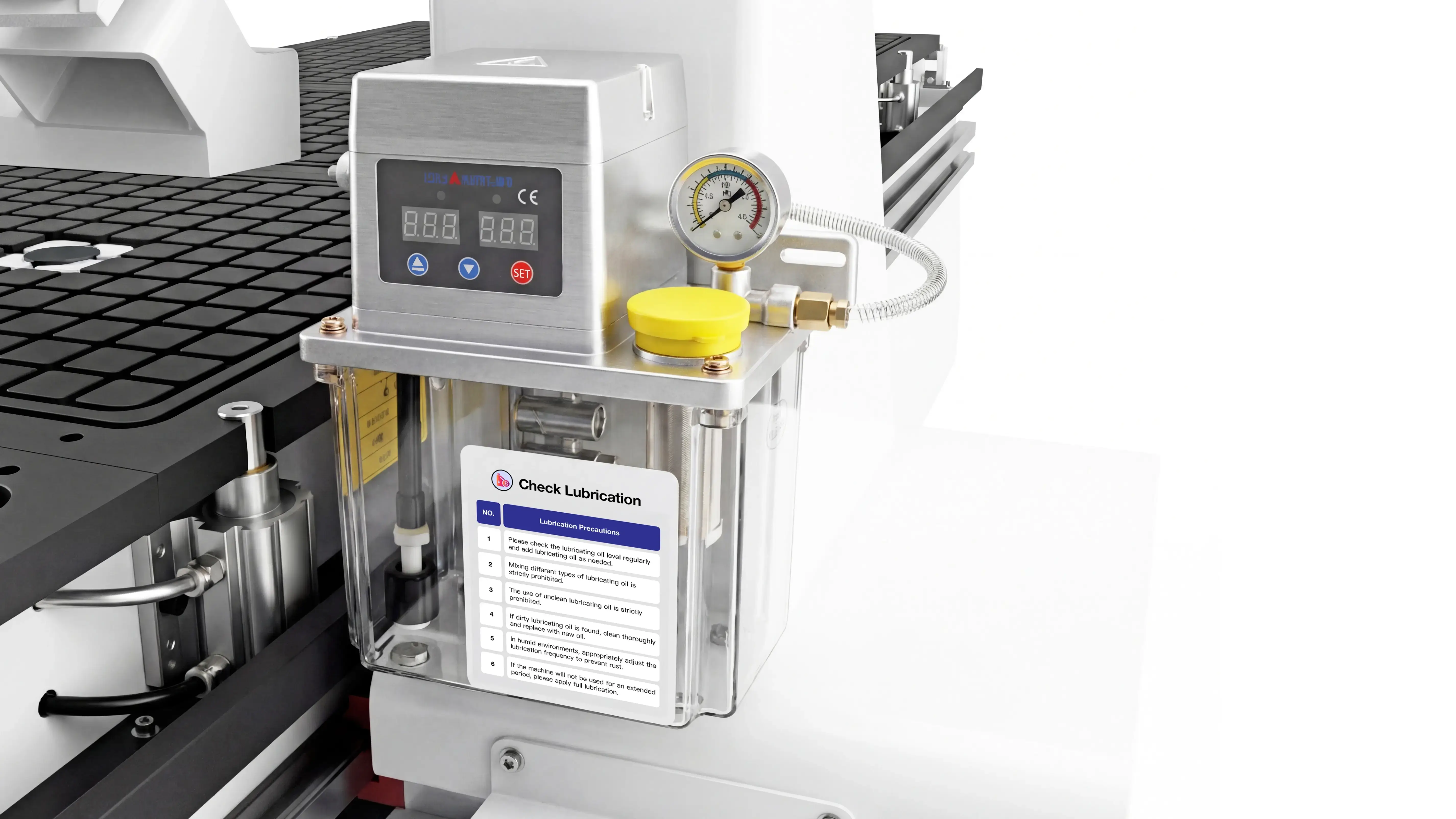 Automatic lubrication system for Spire 1530 CNC nesting machine