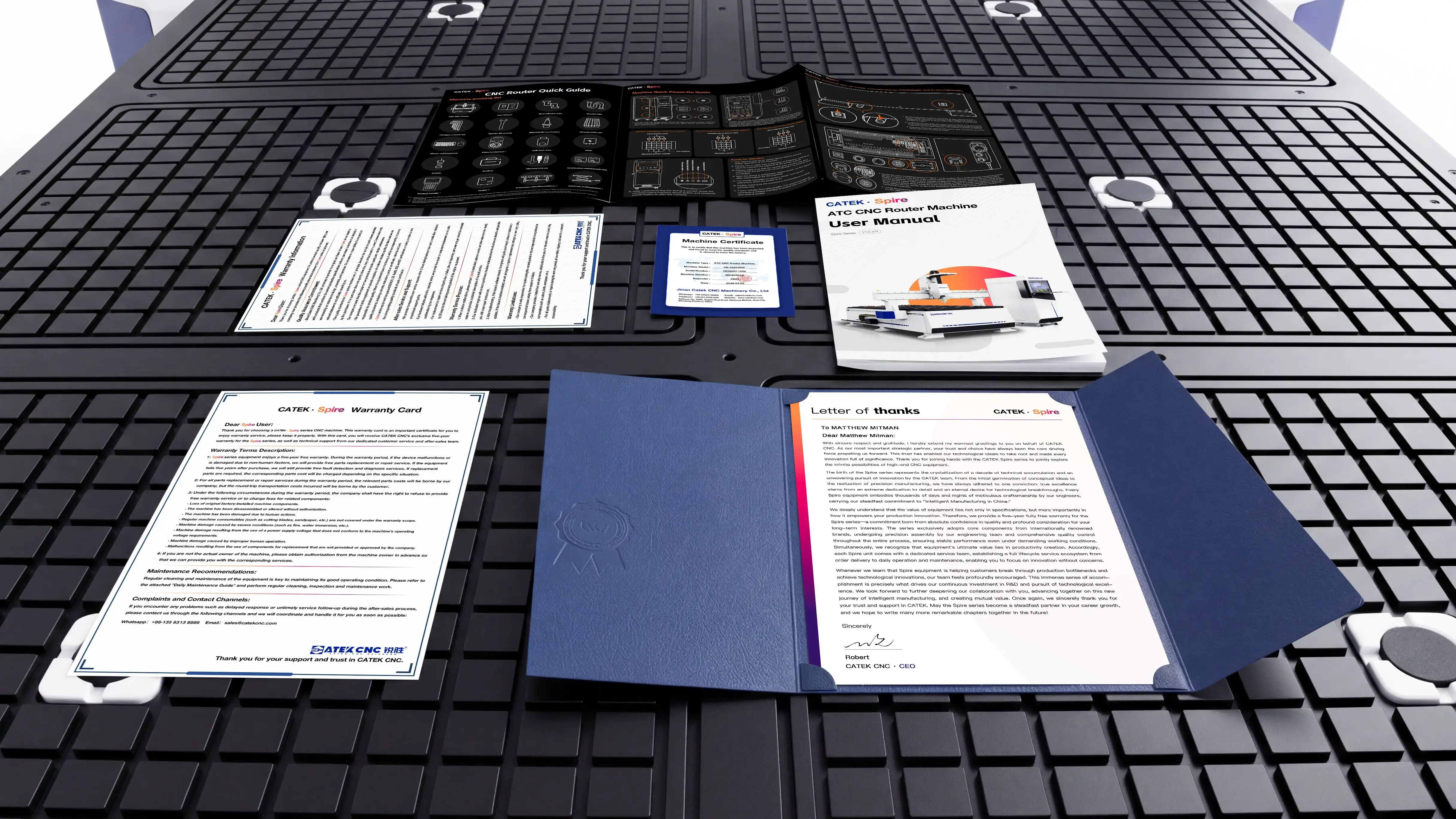 Complete documentation kit for Spire 1530 CNC nesting machine