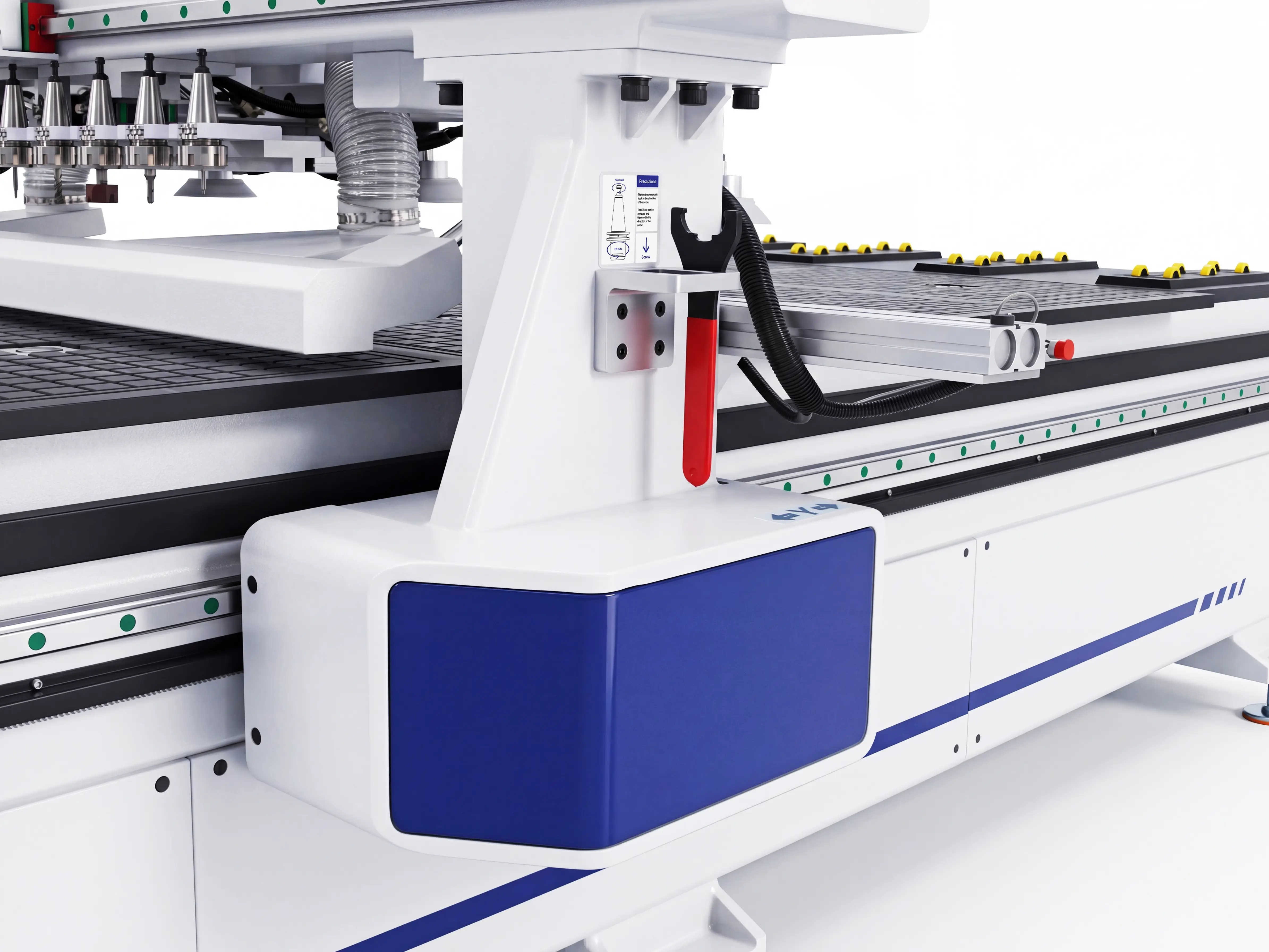 High rigidity gantry columns of Spire 1530 CNC nesting machine