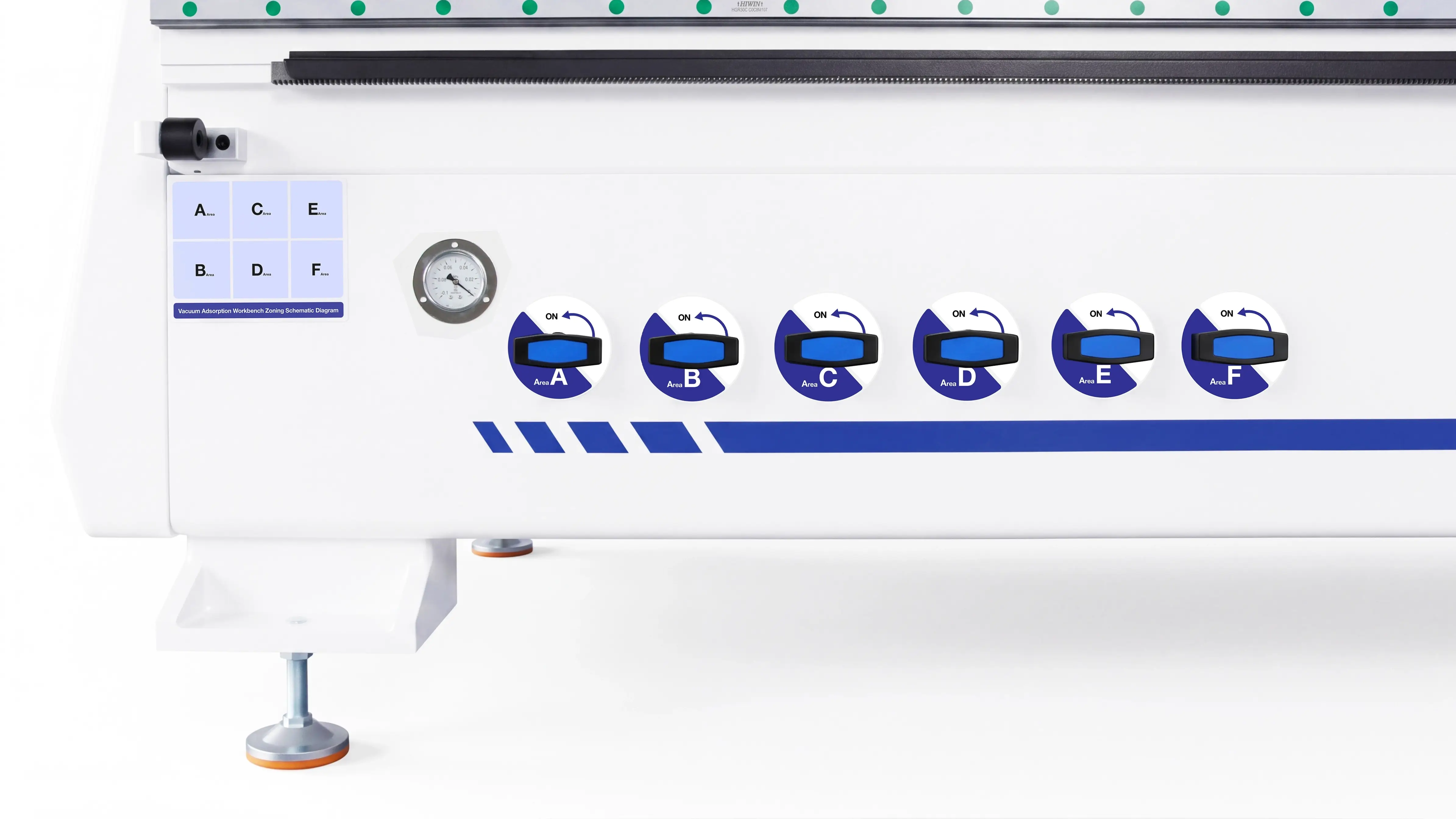 Vacuum zone control switches for Spire 1530 CNC nesting machine